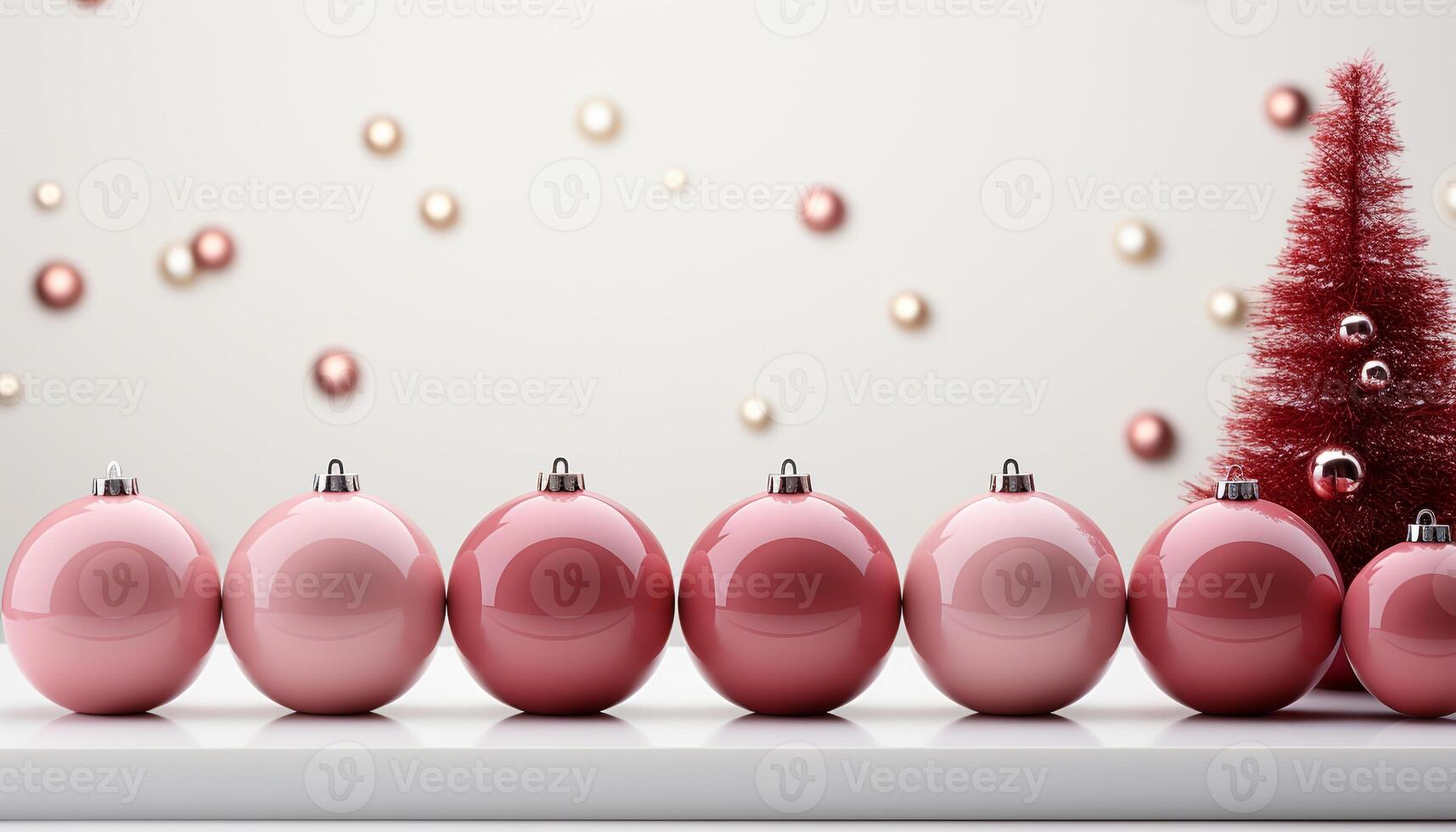 AI generated Christmas ornament decoration glowing in vibrant colors, reflecting snowflake patterns generated by AI photo