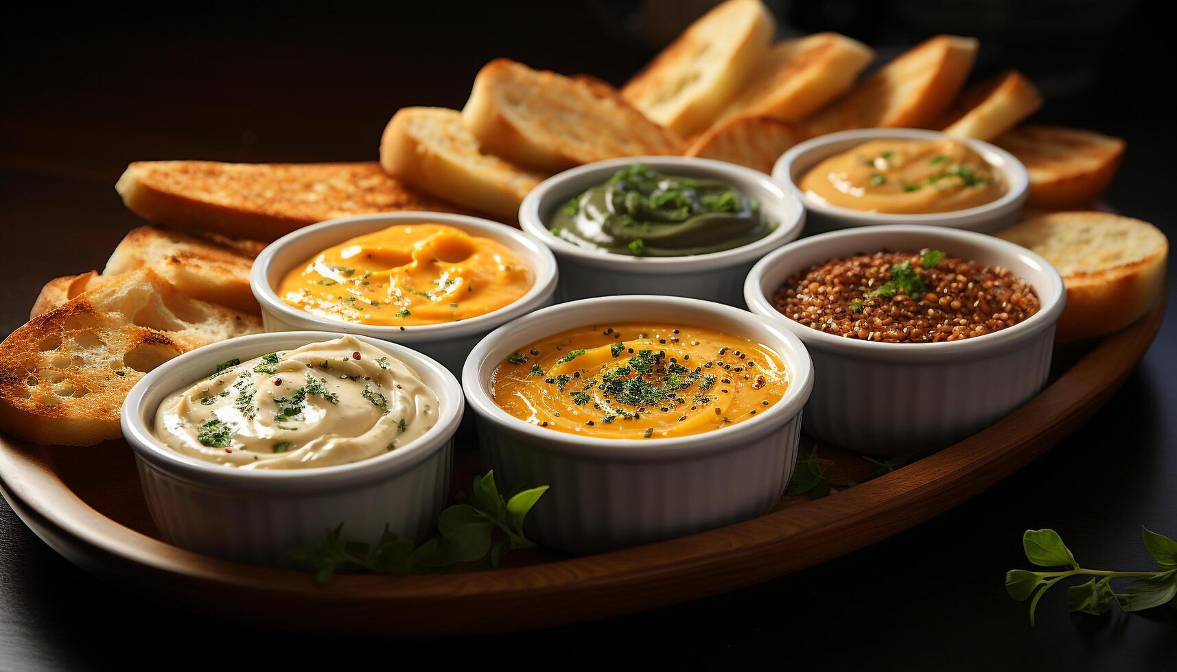 AI generated Freshness and spice in a gourmet grilled meat appetizer generated by AI photo
