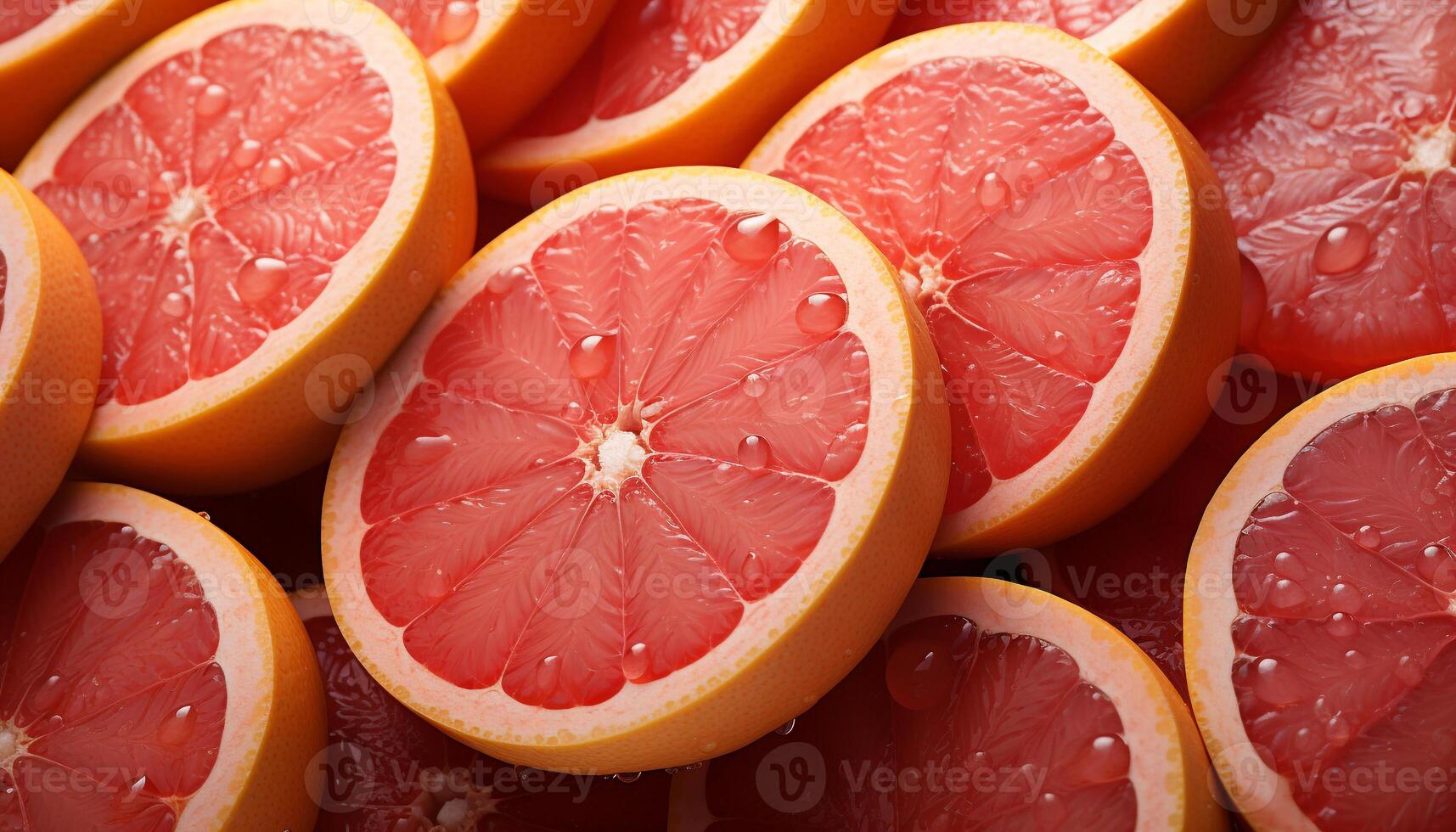 AI generated vitality in a vibrant, juicy, multi colored citrus slice generated by AI photo