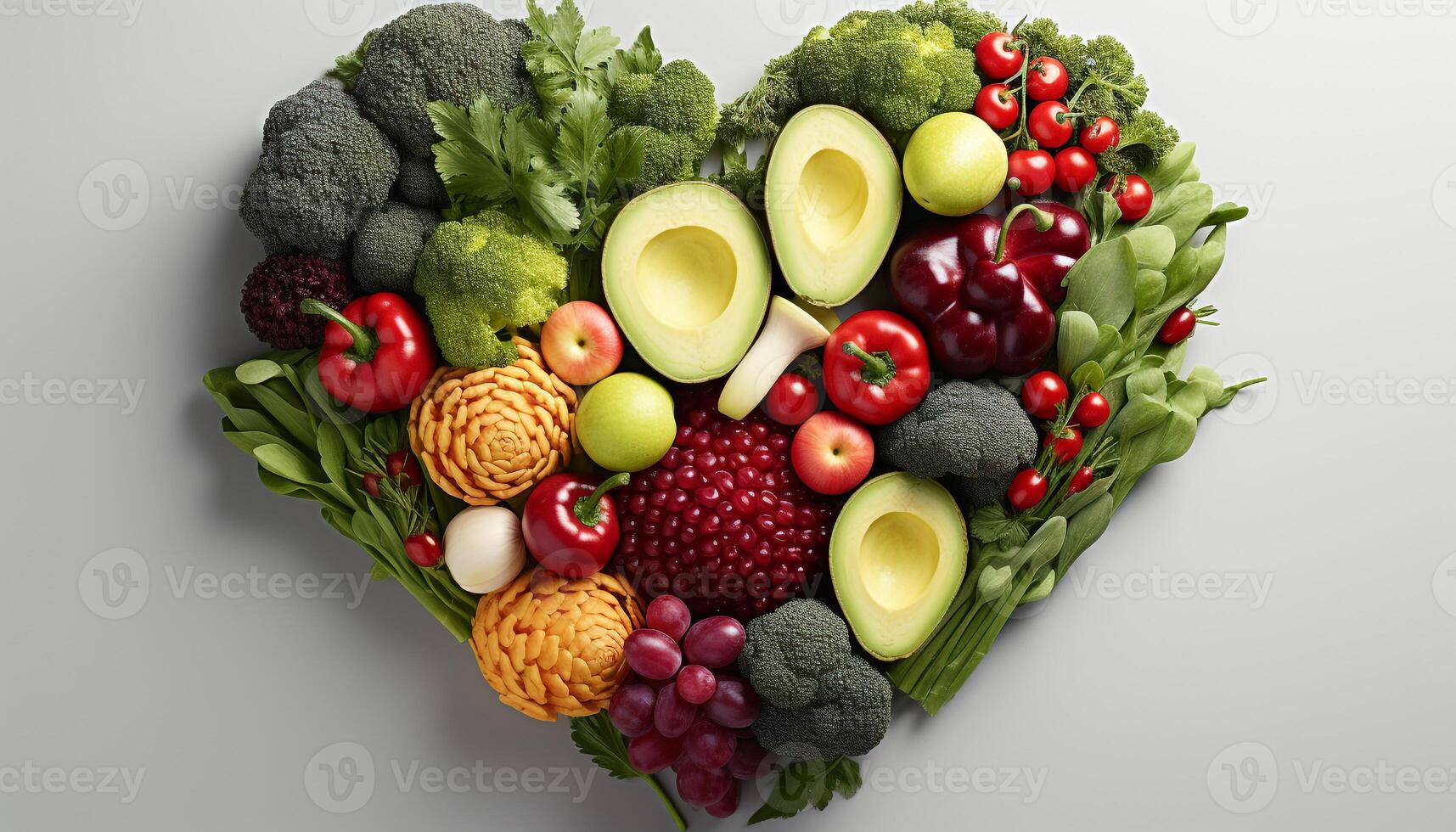 AI generated Freshness of nature bounty healthy eating, organic, vegetarian food generated by AI photo