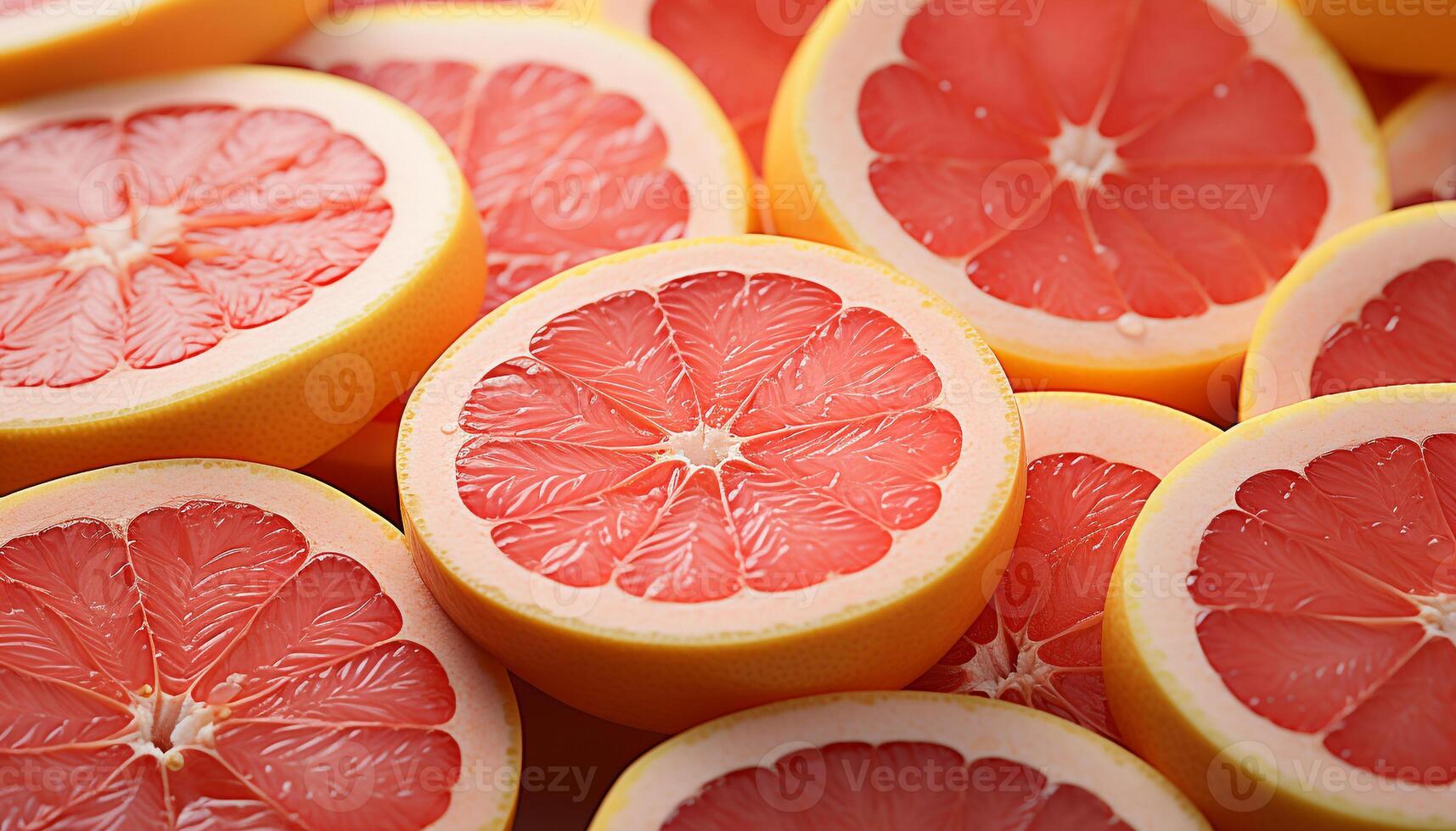 AI generated Freshness and vitality in a juicy, ripe grapefruit slice generated by AI photo