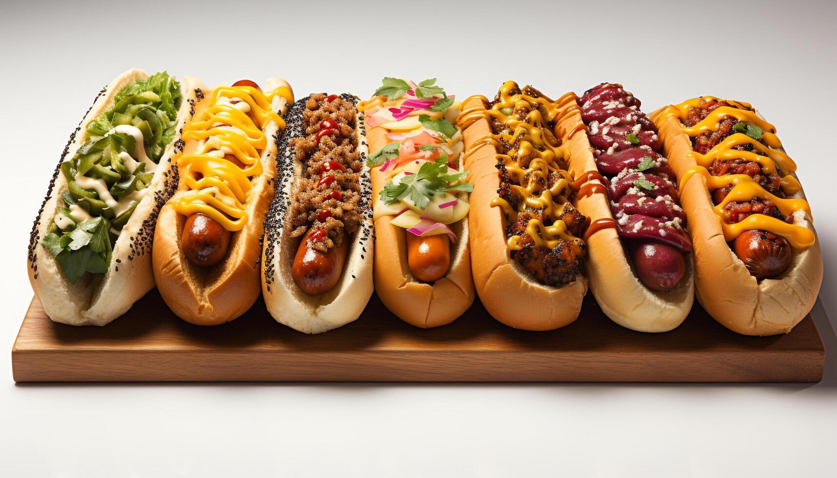 AI generated Grilled beef hot dog on bun with ketchup, a meal generated by AI photo