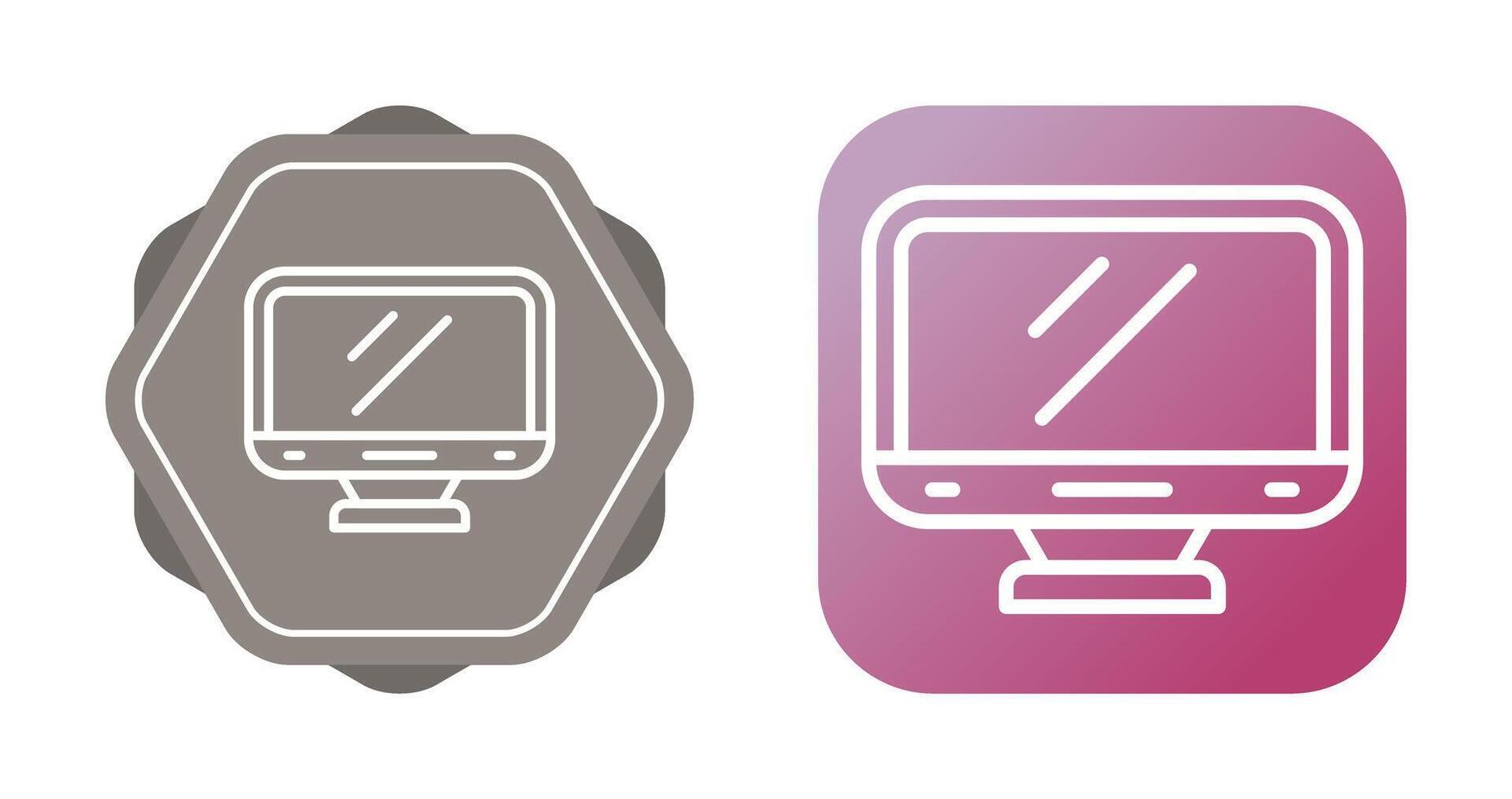 Desktop Computer Vector Icon