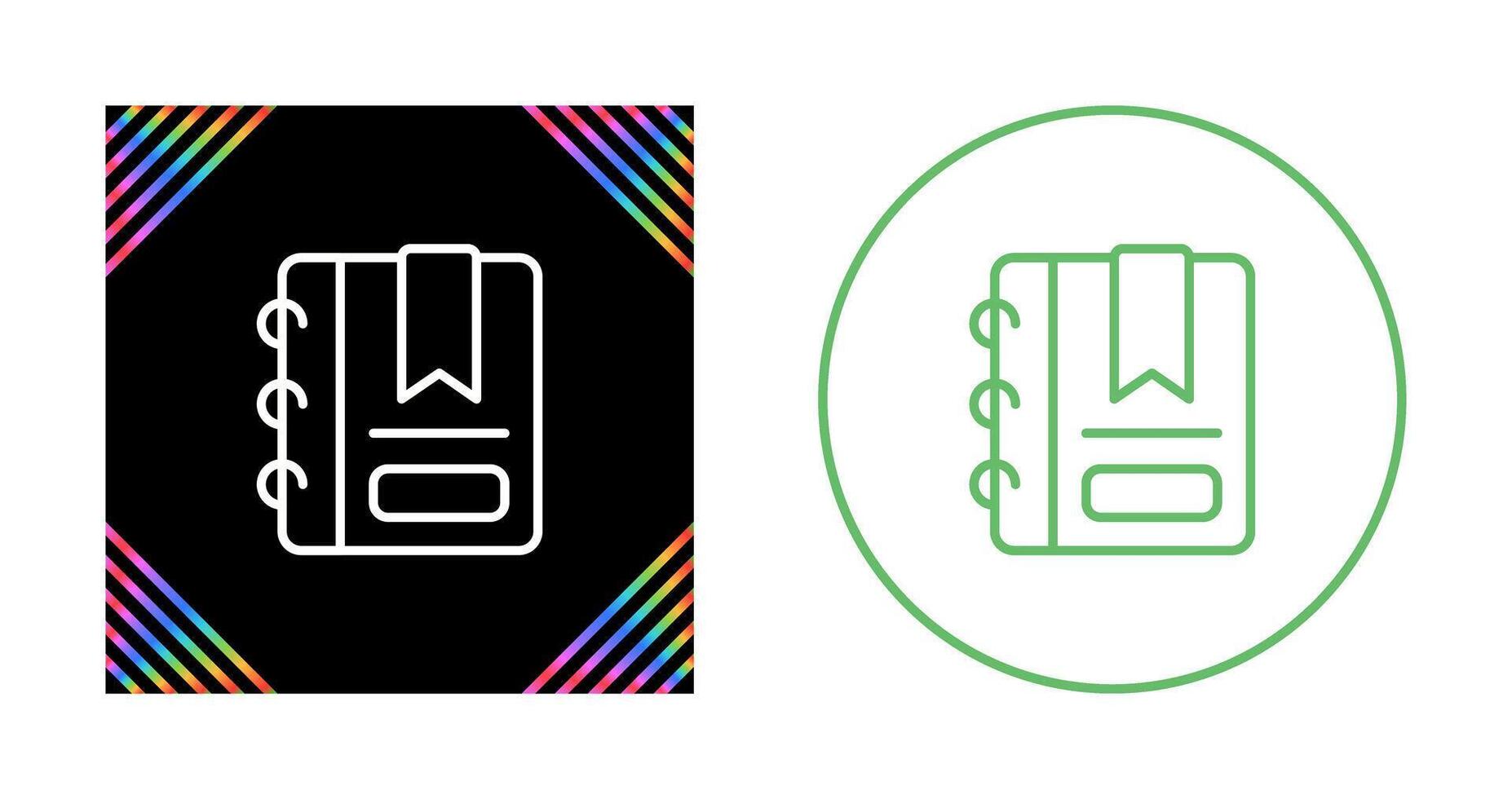 Writing pad with bookmark Vector Icon