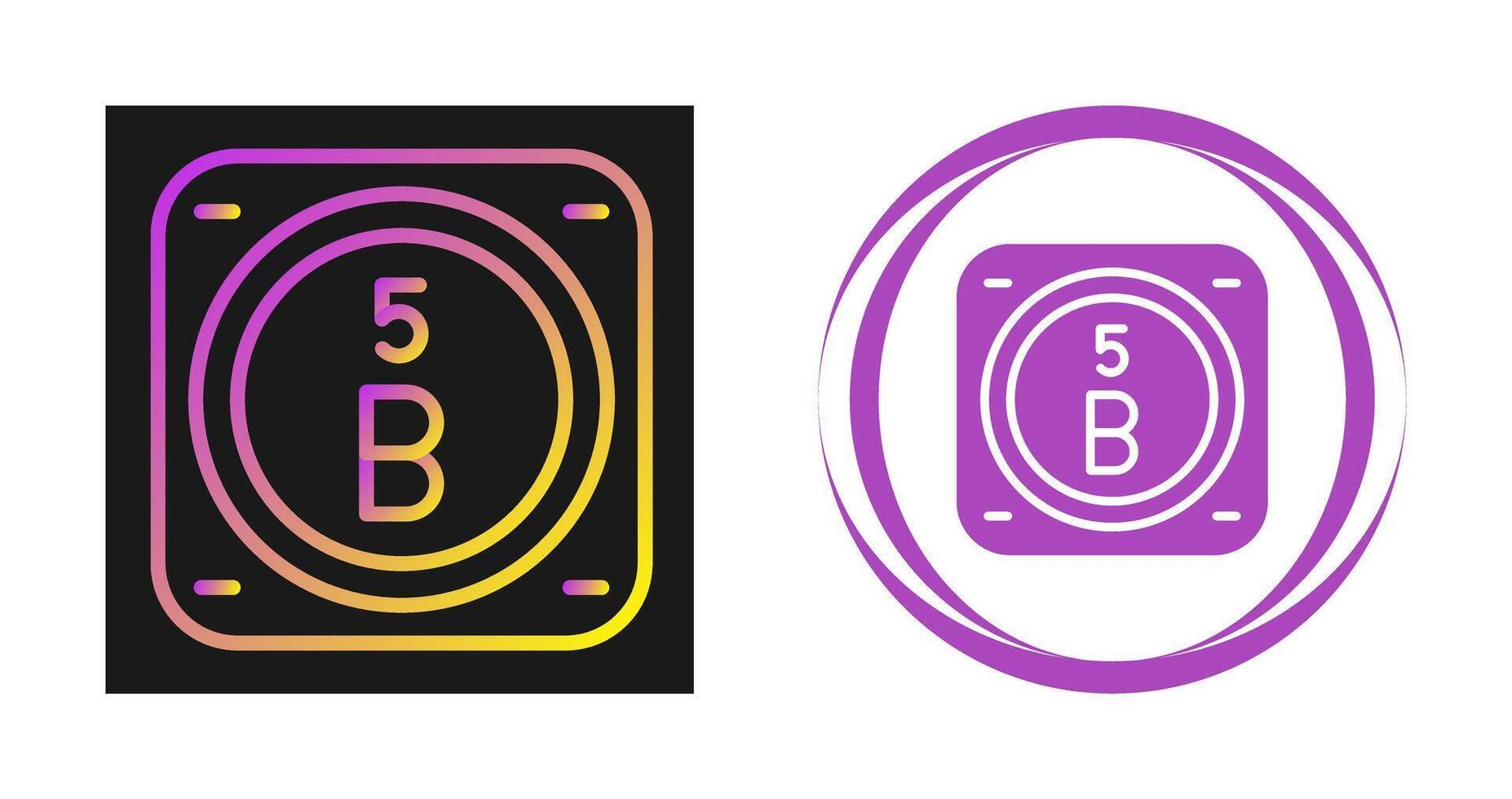 Unique Two Icons Set vector