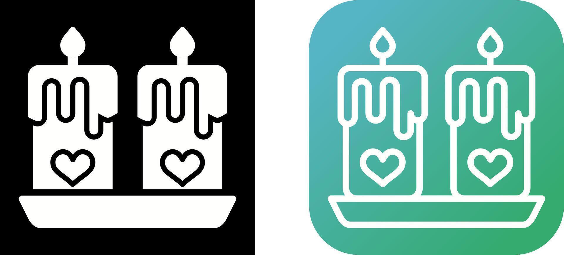 Love candles Vector Icon