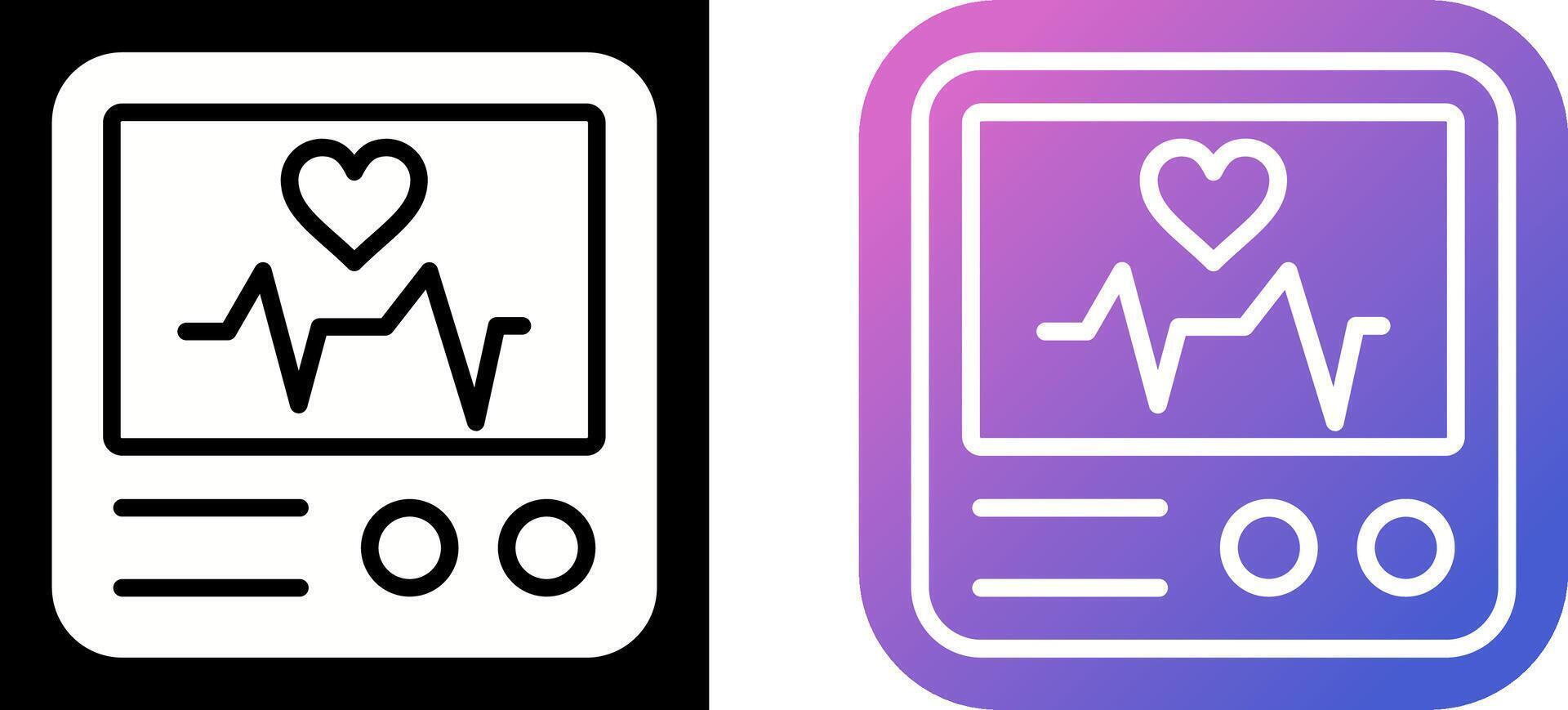 icono de vector de monitor de frecuencia cardíaca
