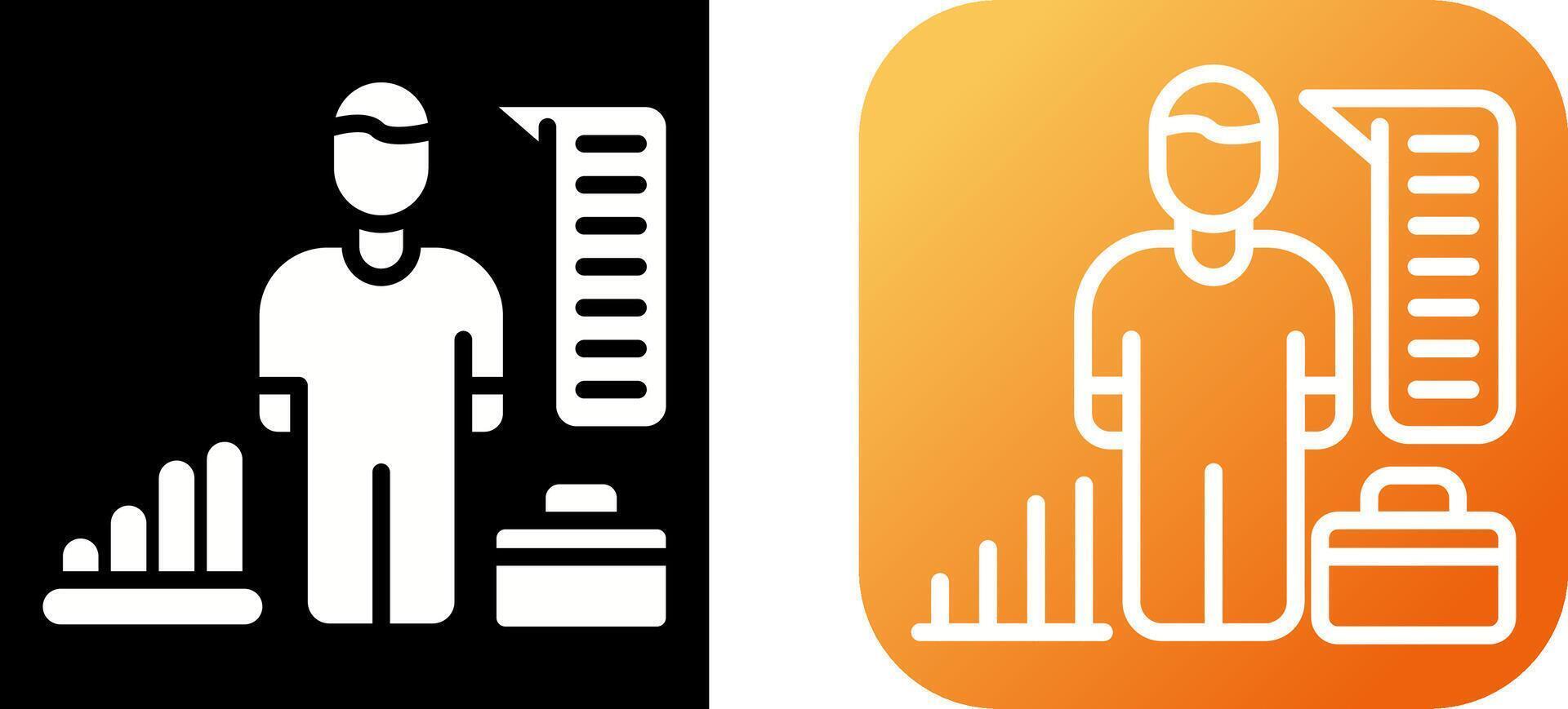 hora analítica vector icono