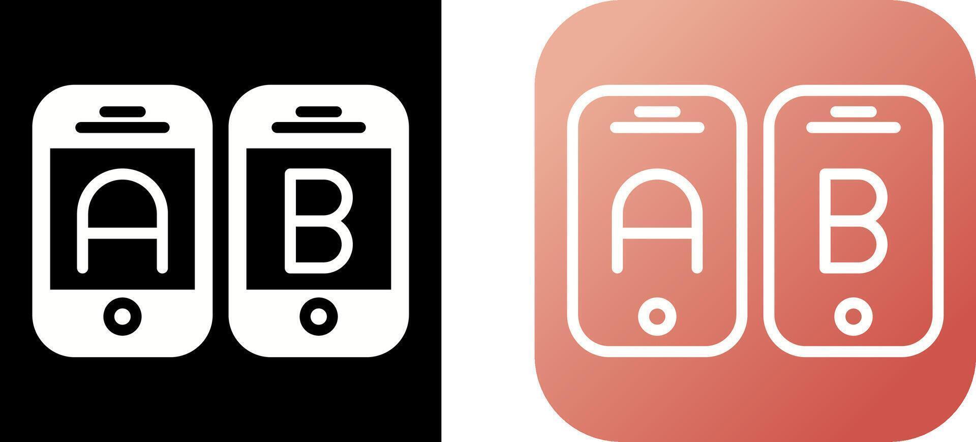 A B Testing Vector Icon