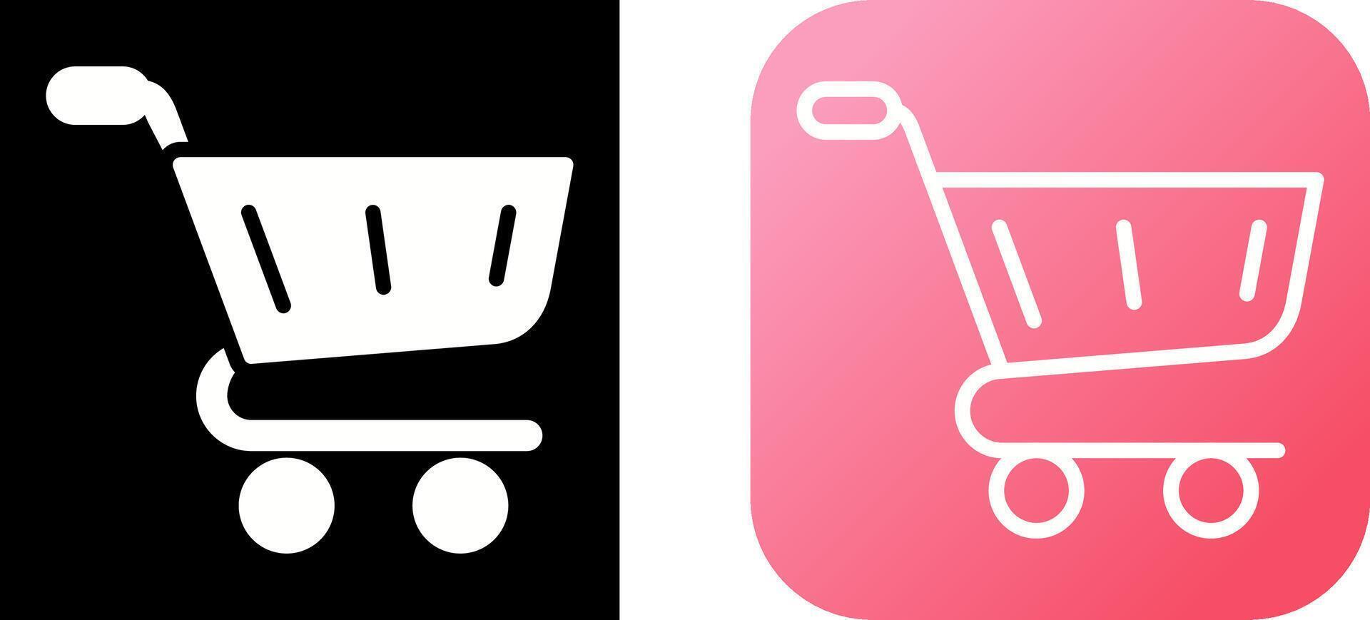 icono de vector de carrito de compras