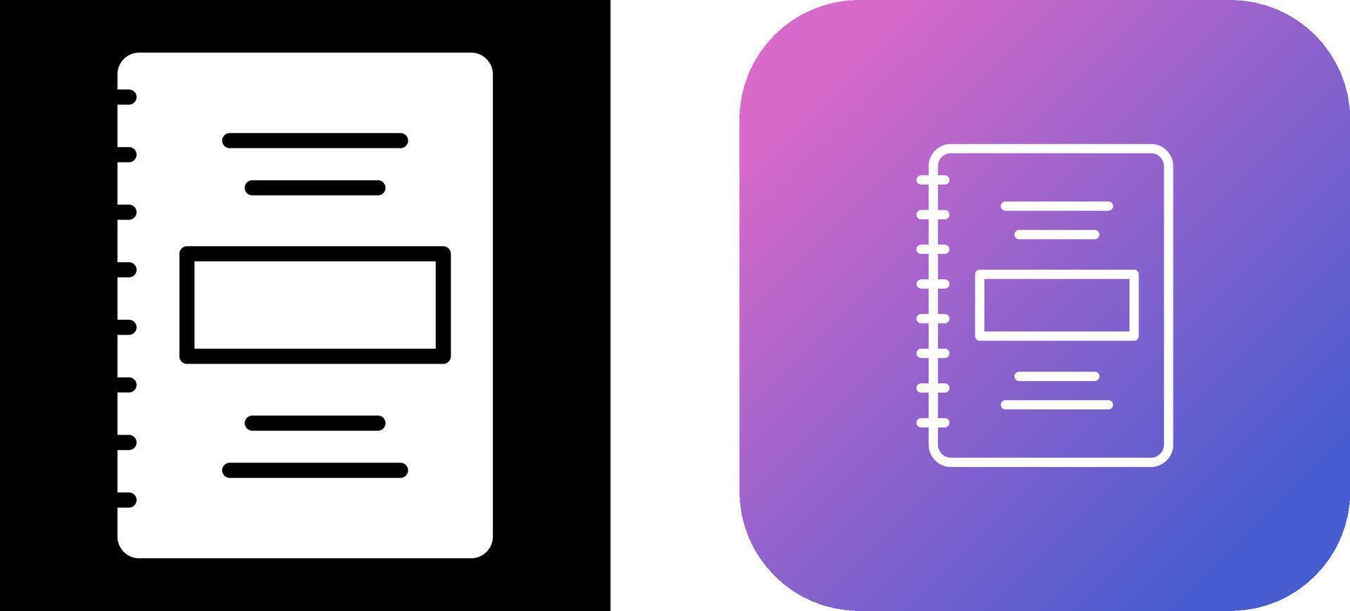 Notebook Vector Icon