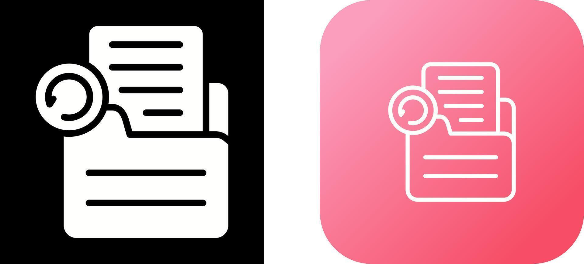 Document Undo Vector Icon
