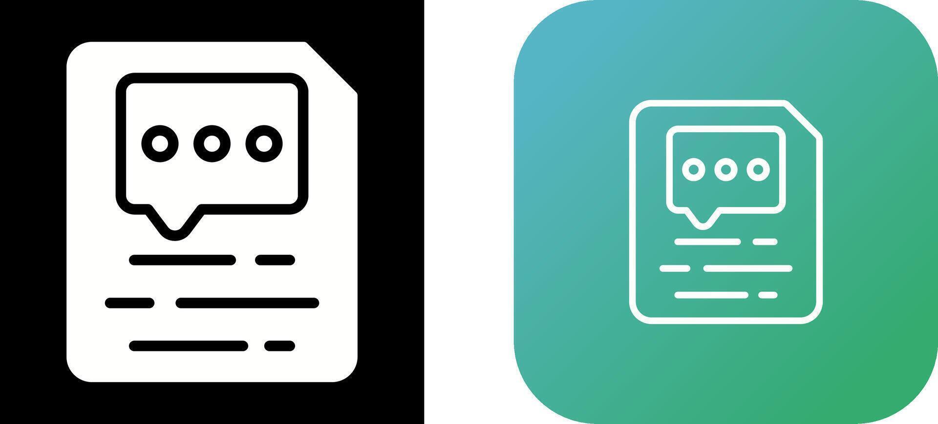 Document Insert Comment Vector Icon