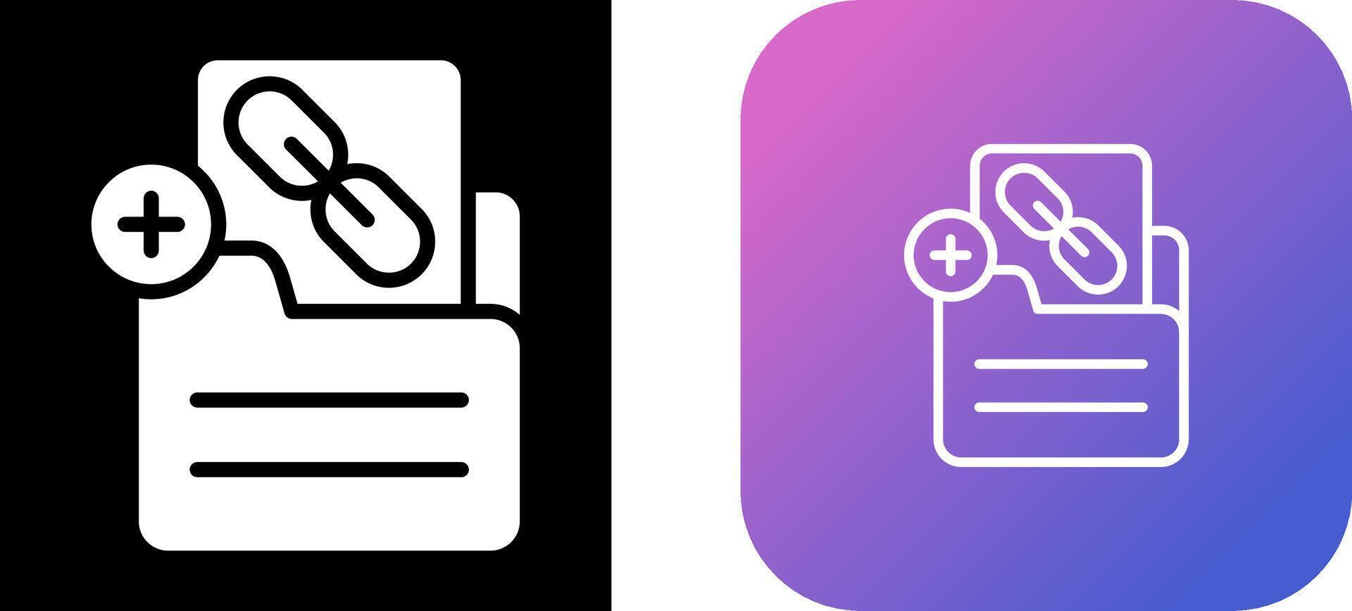 Document Insert Link Vector Icon
