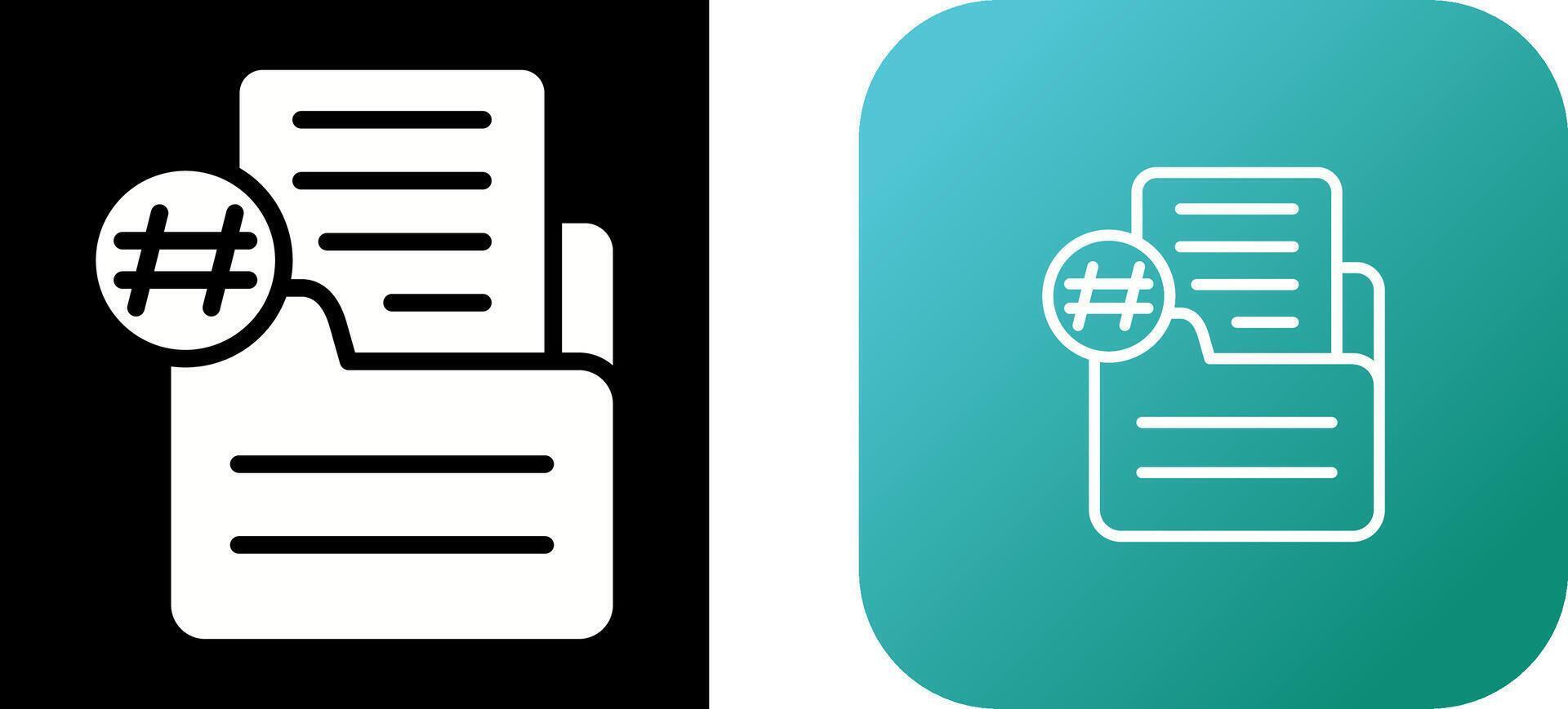 Document Numbering Vector Icon