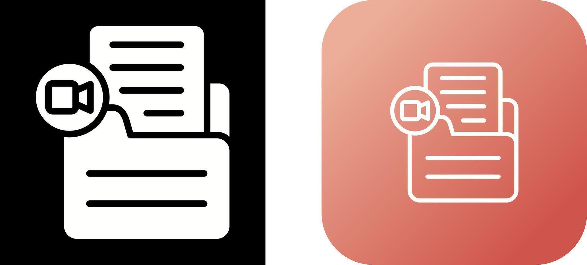 Document Insert Video Vector Icon