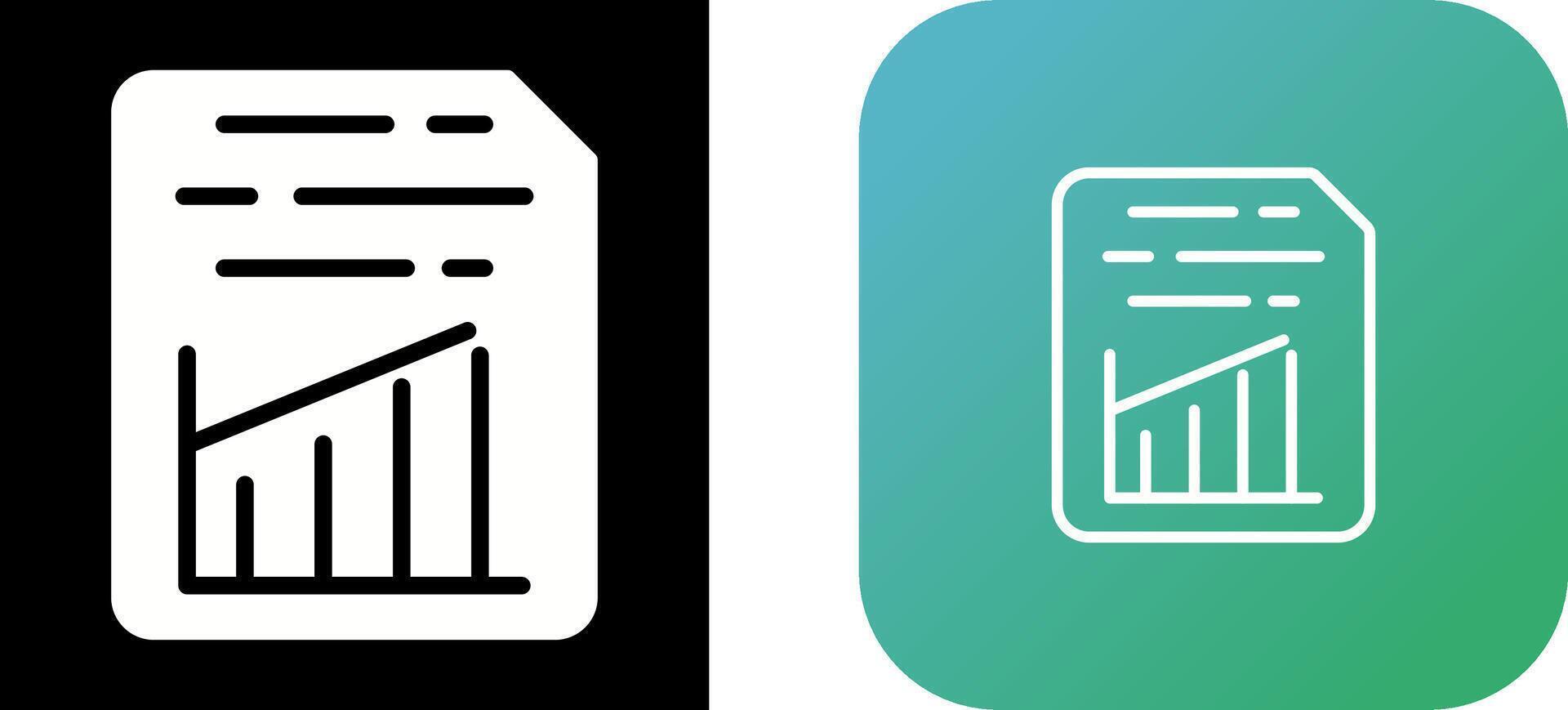 Document Insert Graph Vector Icon