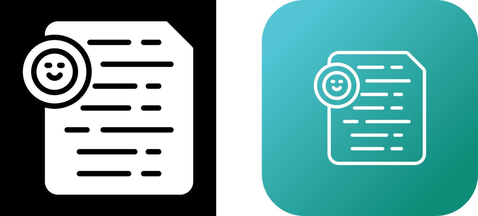 Document Insert Emoji Vector Icon