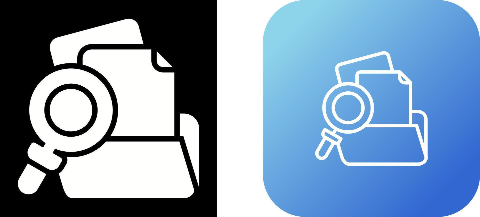 Folder with magnifying glass Vector Icon