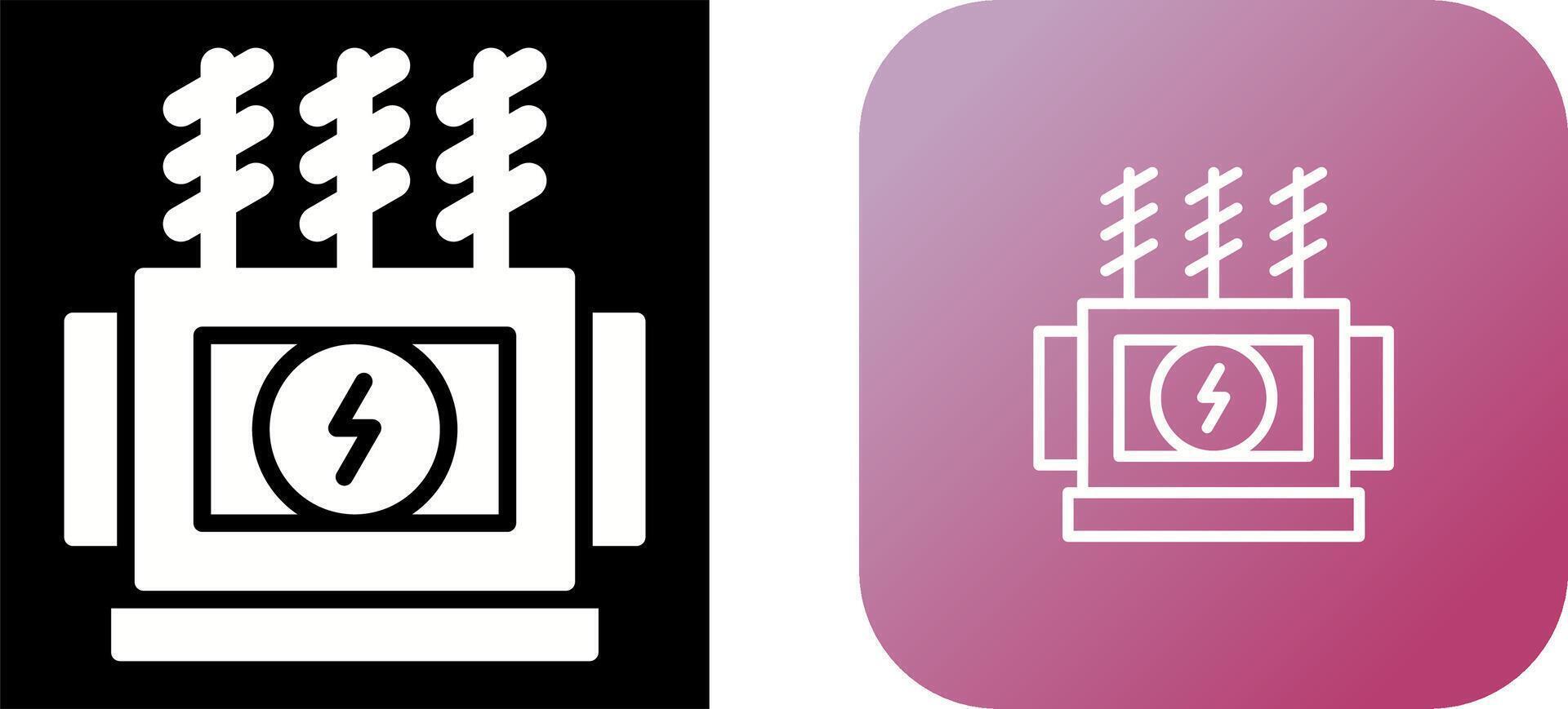 Power Transformer Vector Icon