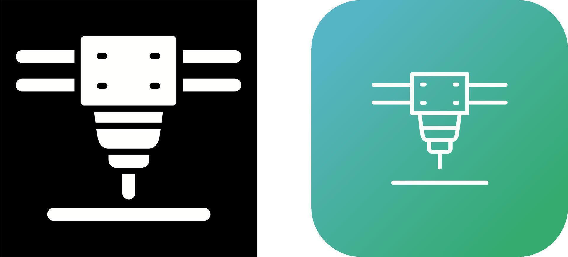 Laser Cutting Machine Vector Icon