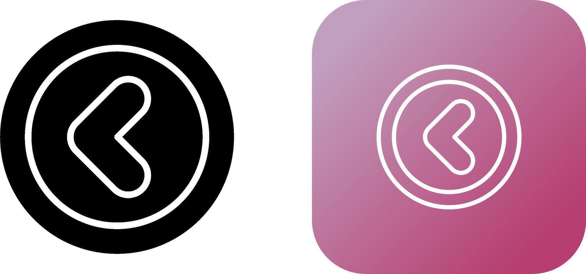 Angle Left Vector Icon