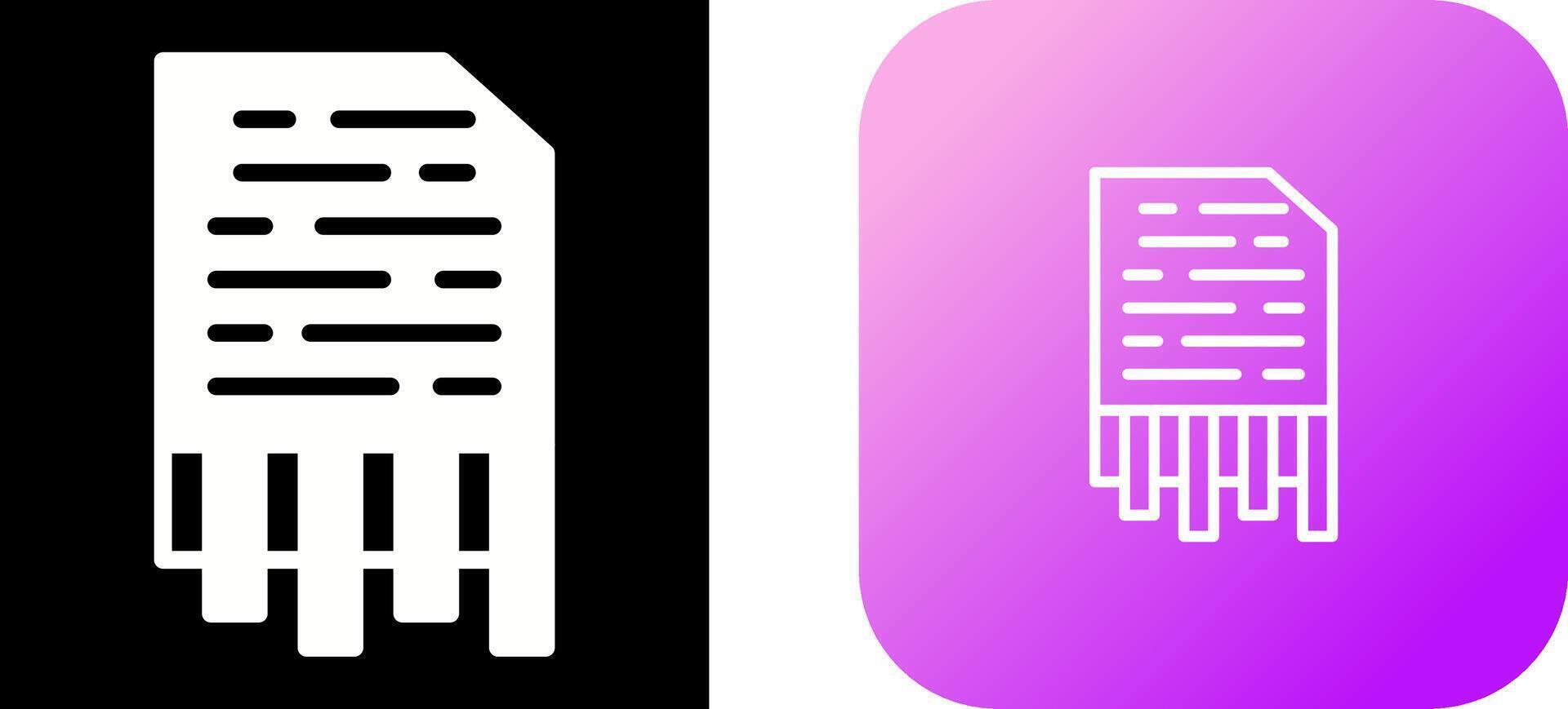 Shredding Vector Icon
