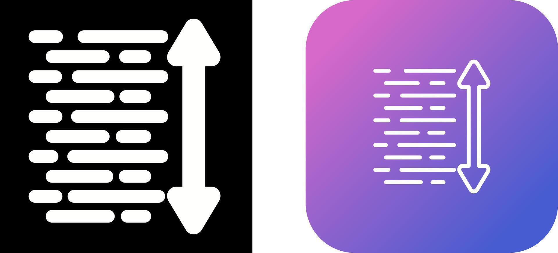 Line Spacing Vector Icon