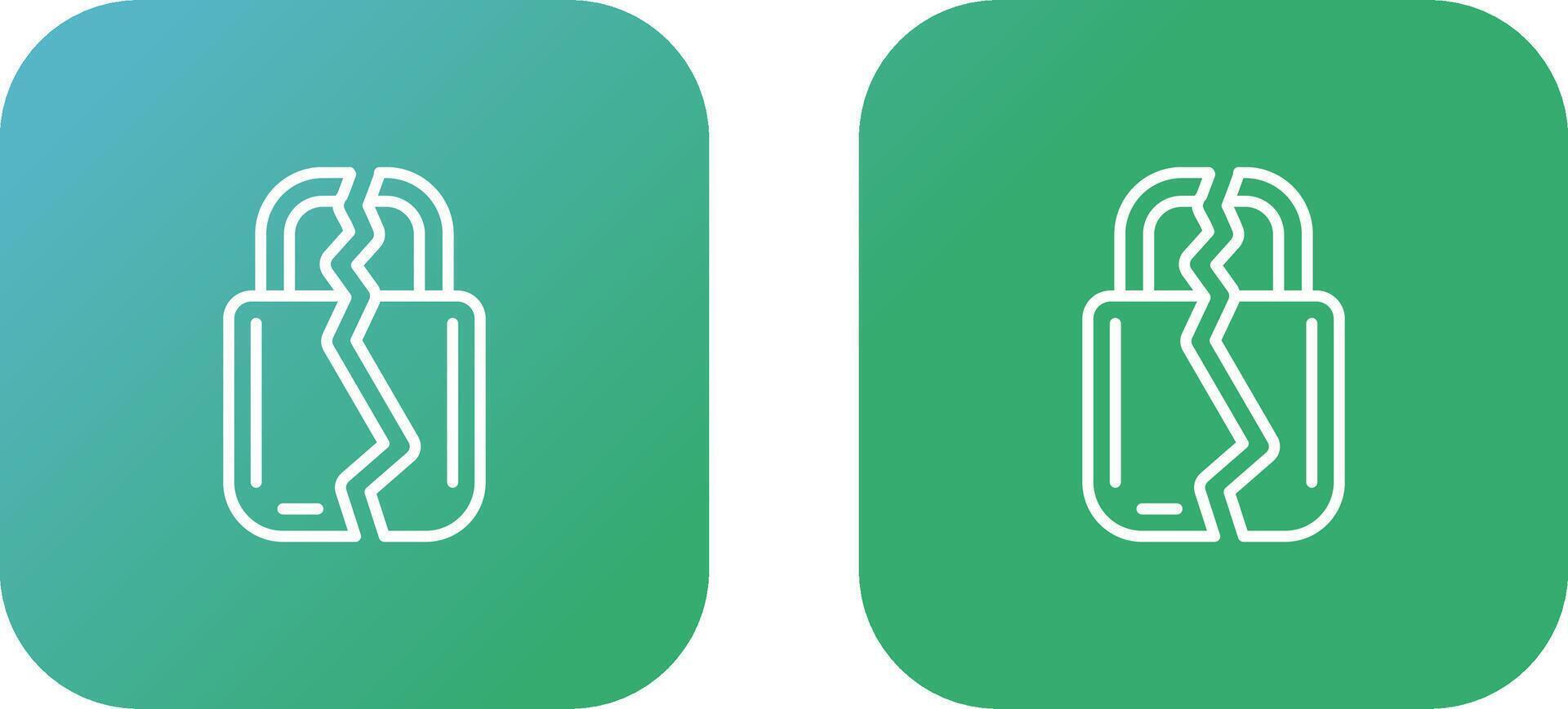 Brocken Padlock Vector Icon