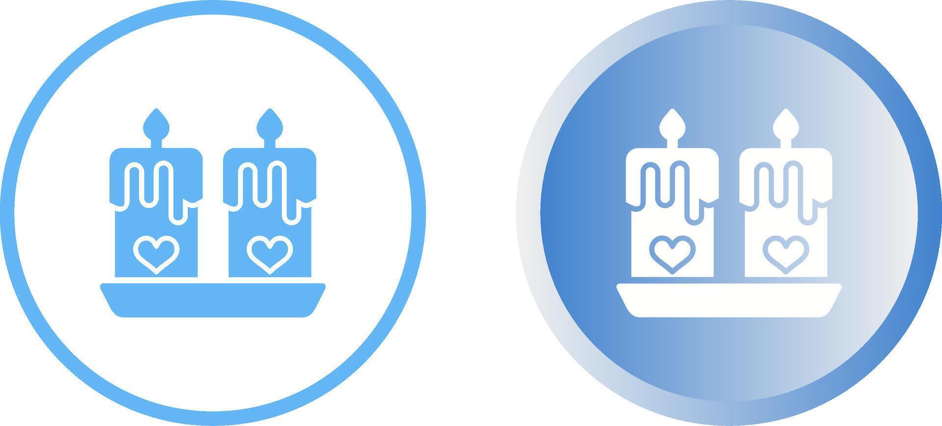 Love candles Vector Icon
