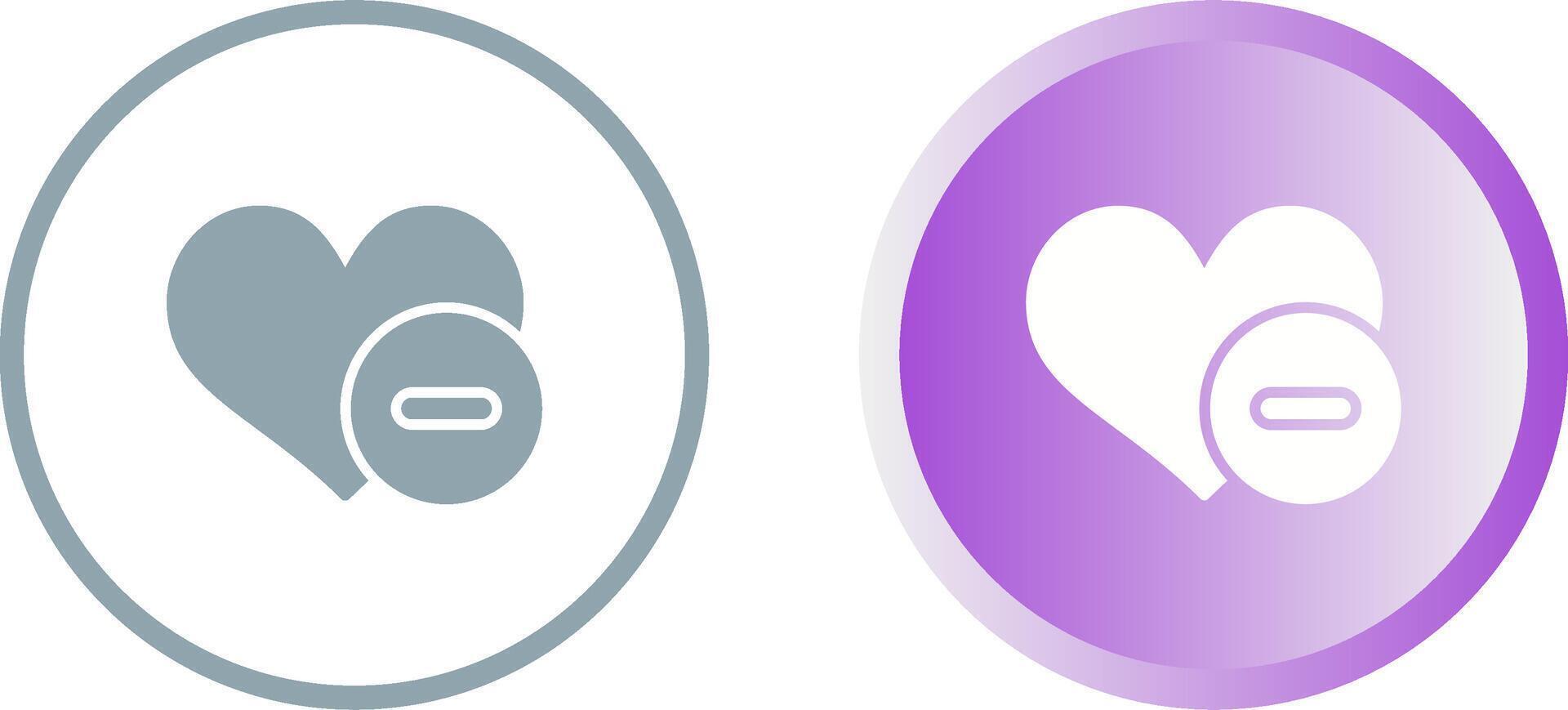 Negative Love Vector Icon