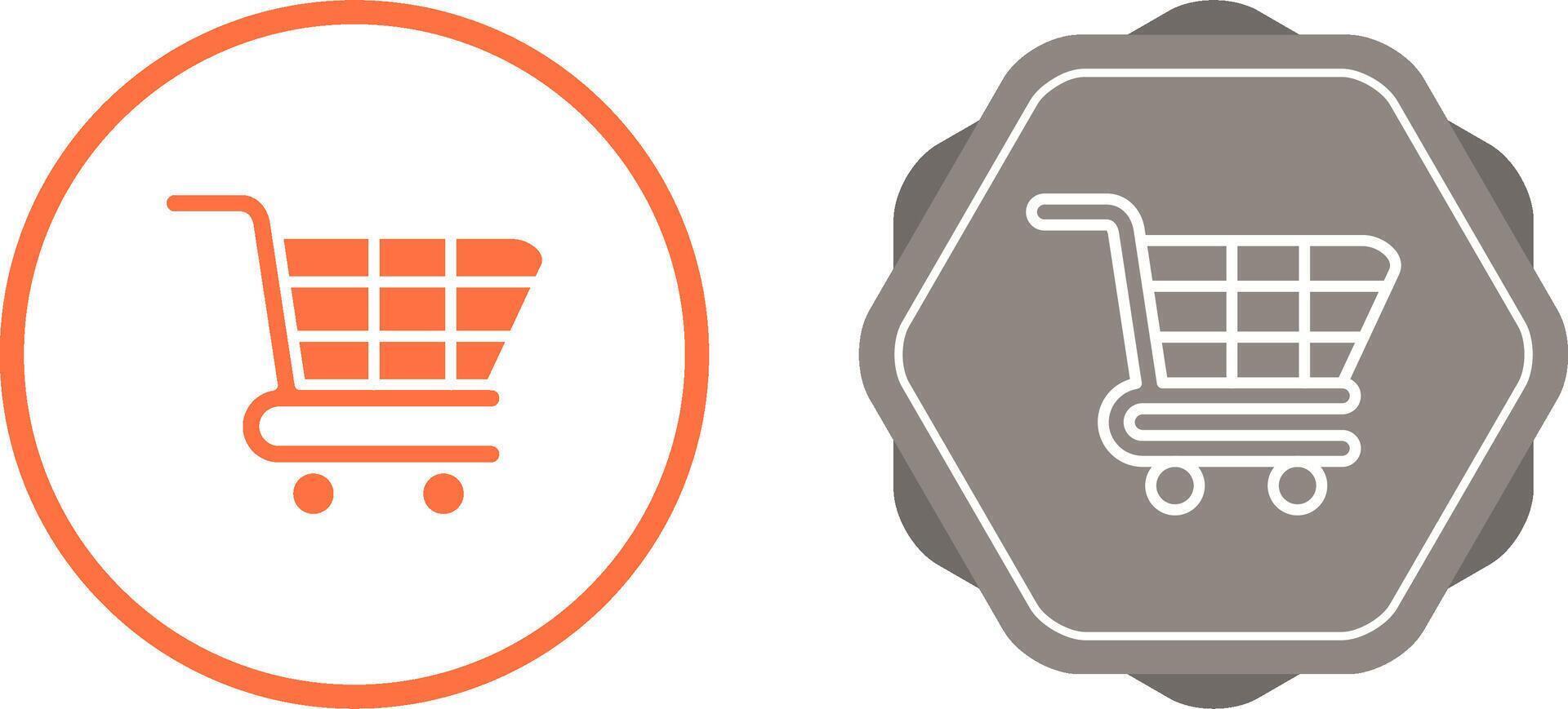 icono de vector de carrito de compras