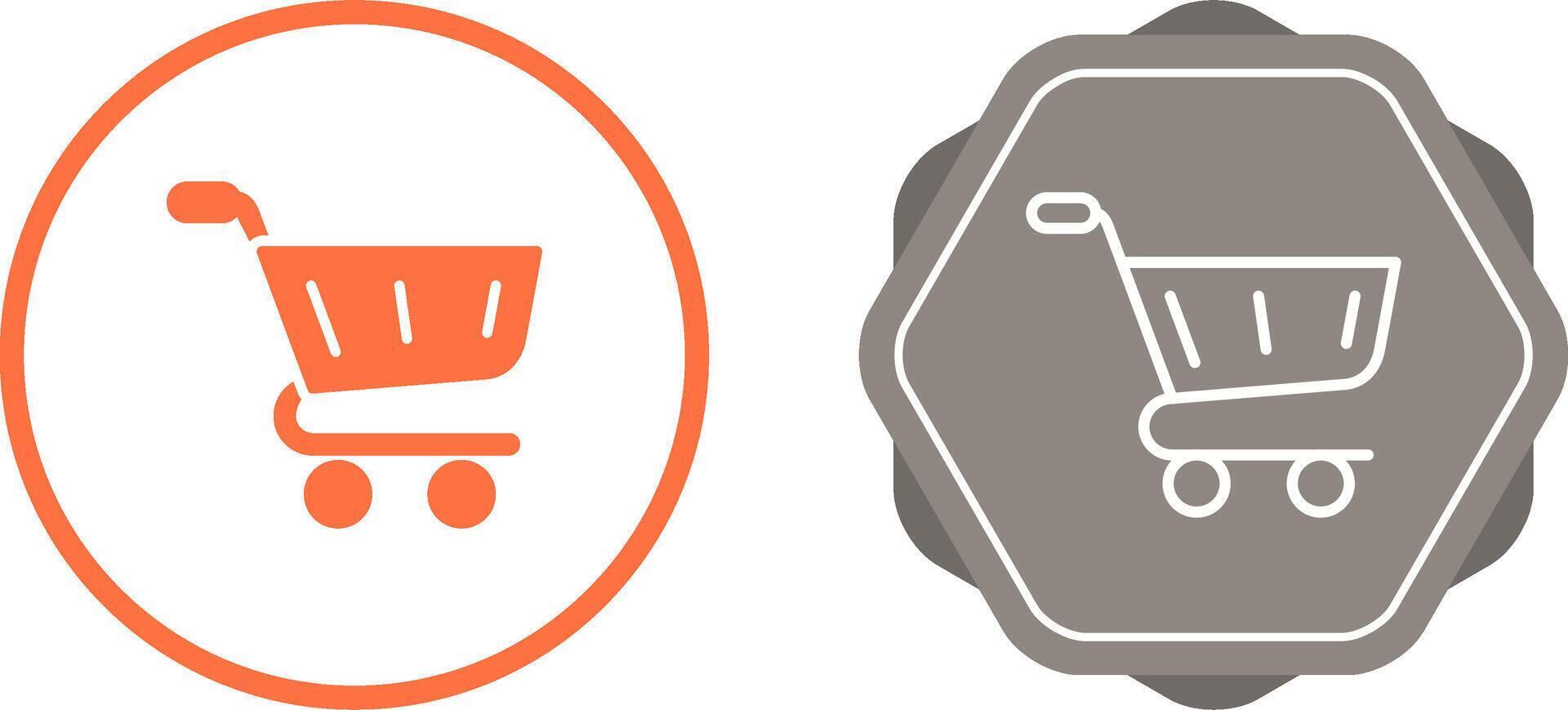 icono de vector de carrito de compras