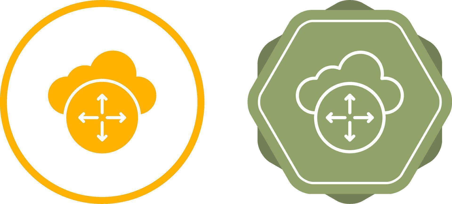 Cloud Scaling Vector Icon