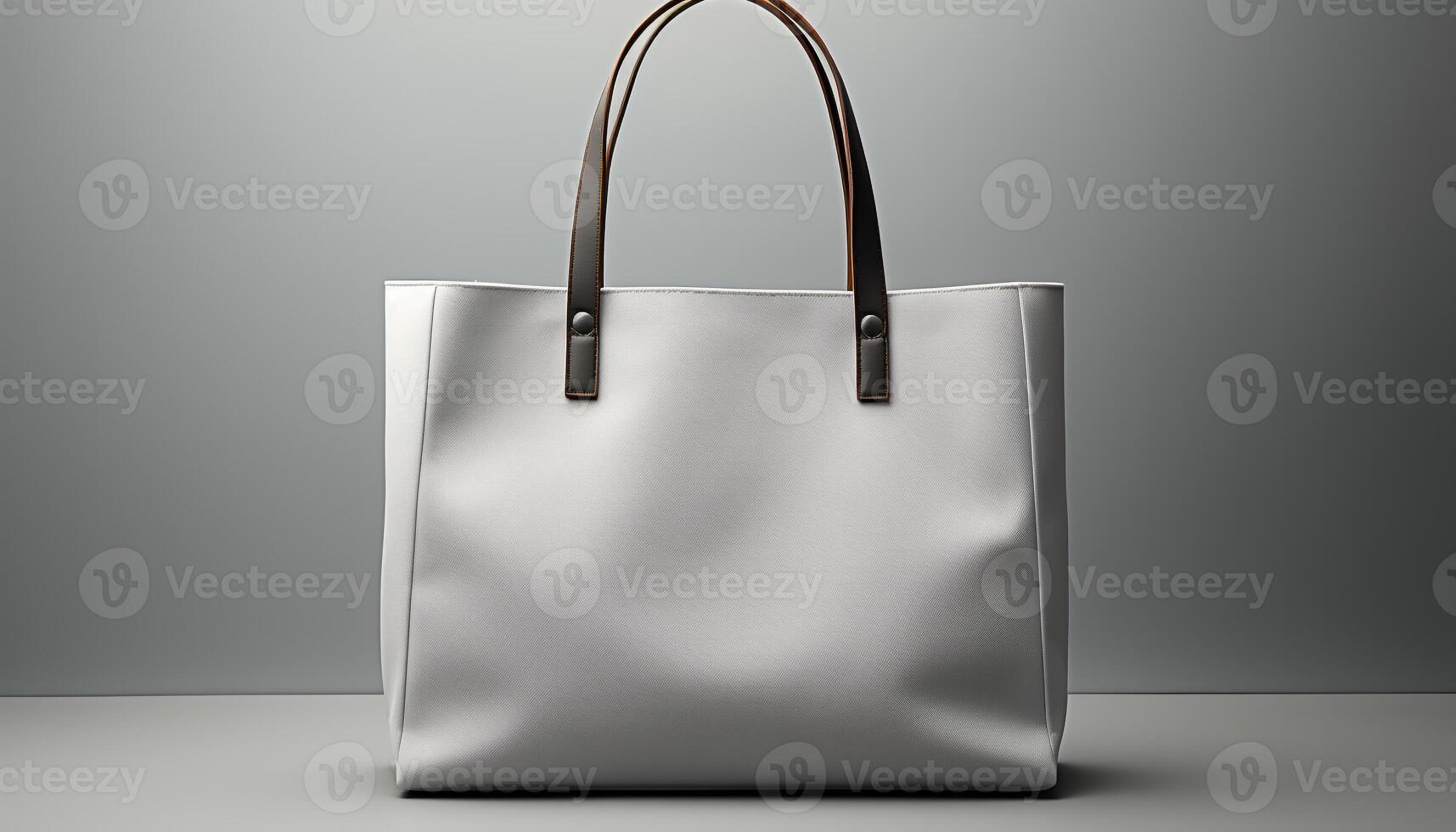 AI generated Fashionable bag with shiny leather, elegant design, and modern illustration generated by AI photo