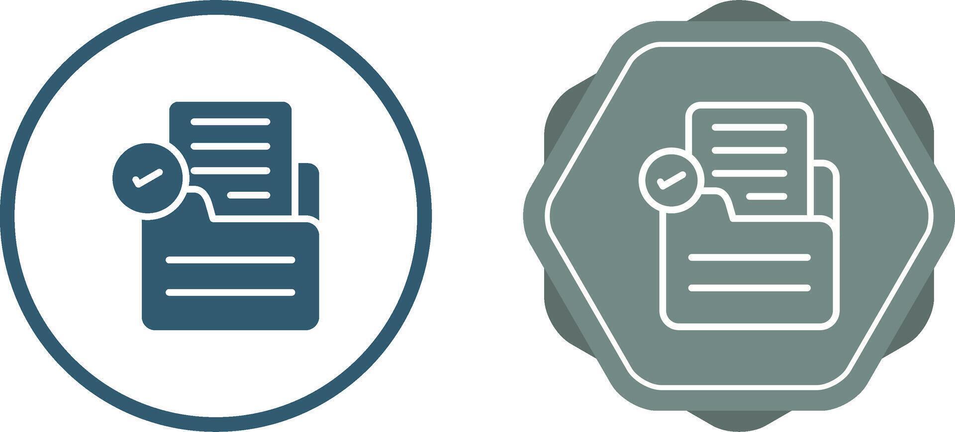 Document Check Vector Icon