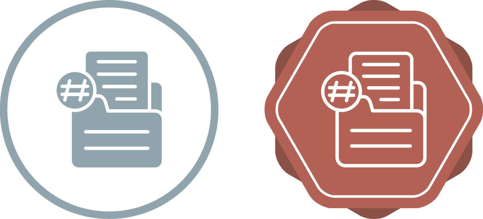 Document Numbering Vector Icon