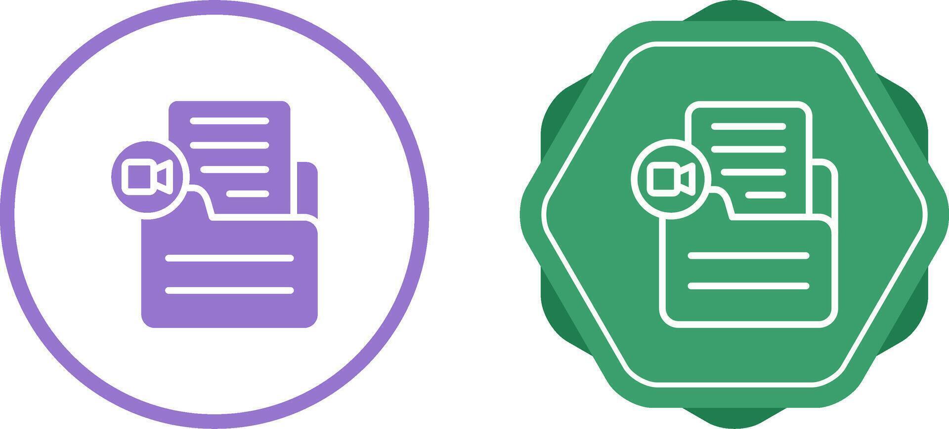 Document Insert Video Vector Icon