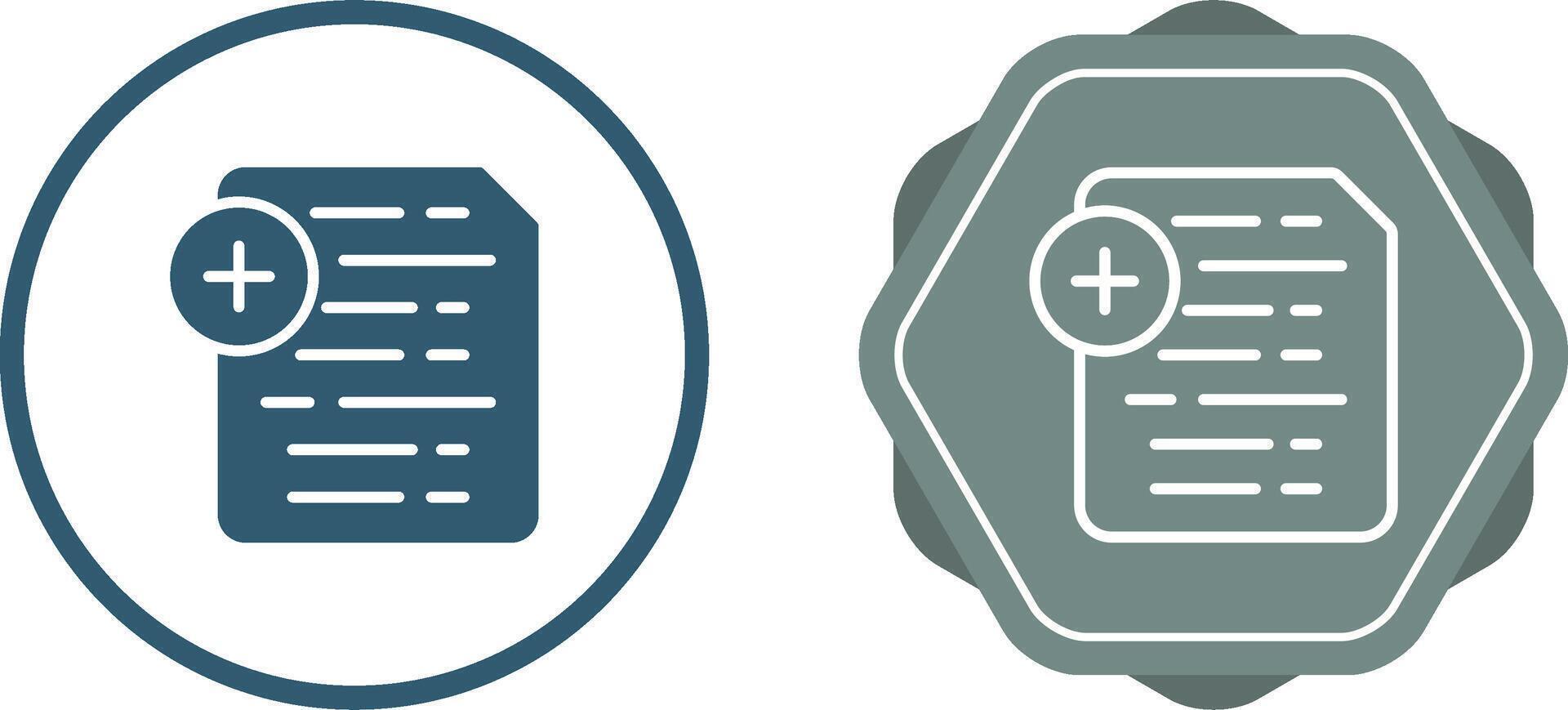 Document Insert Icon Vector Icon