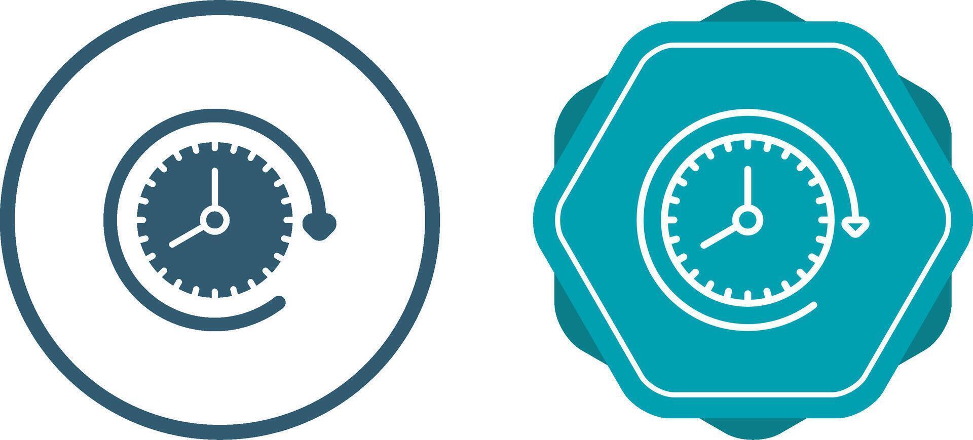 Clock with arrow Vector Icon