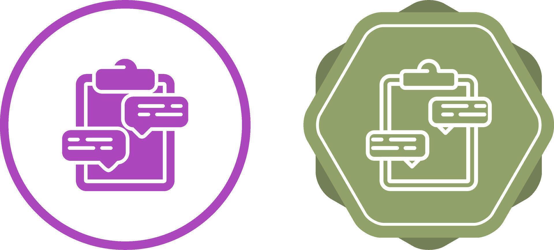 Clipboard with speech bubb Vector Icon