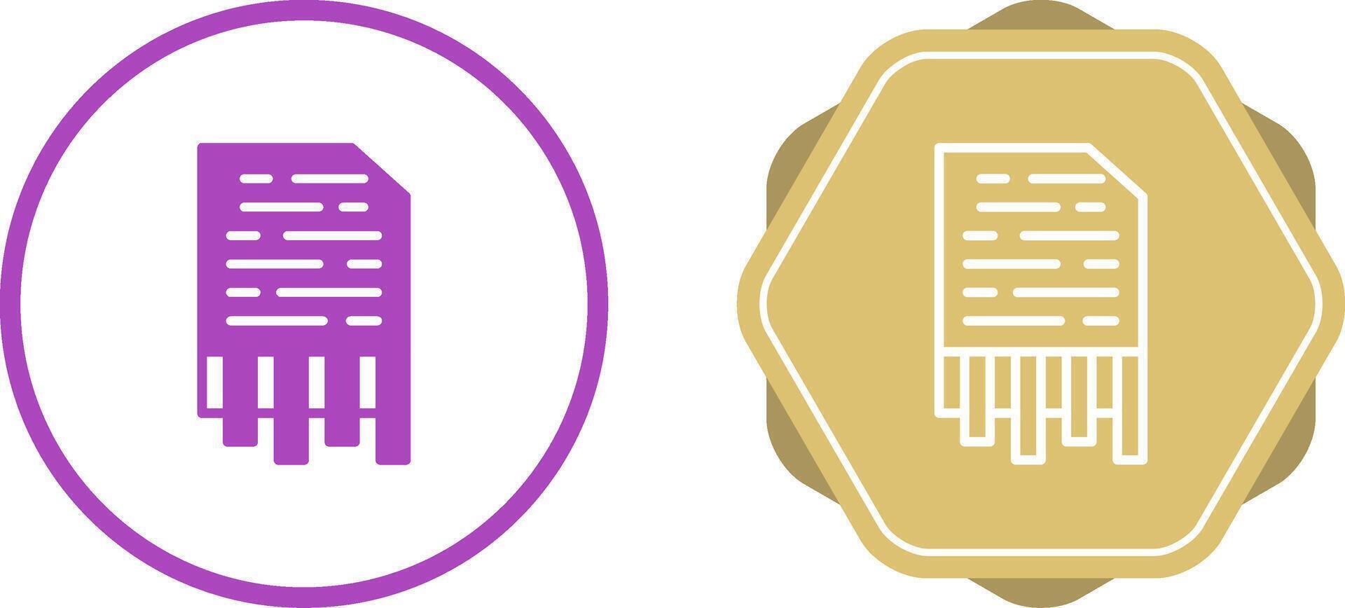 Shredding Vector Icon