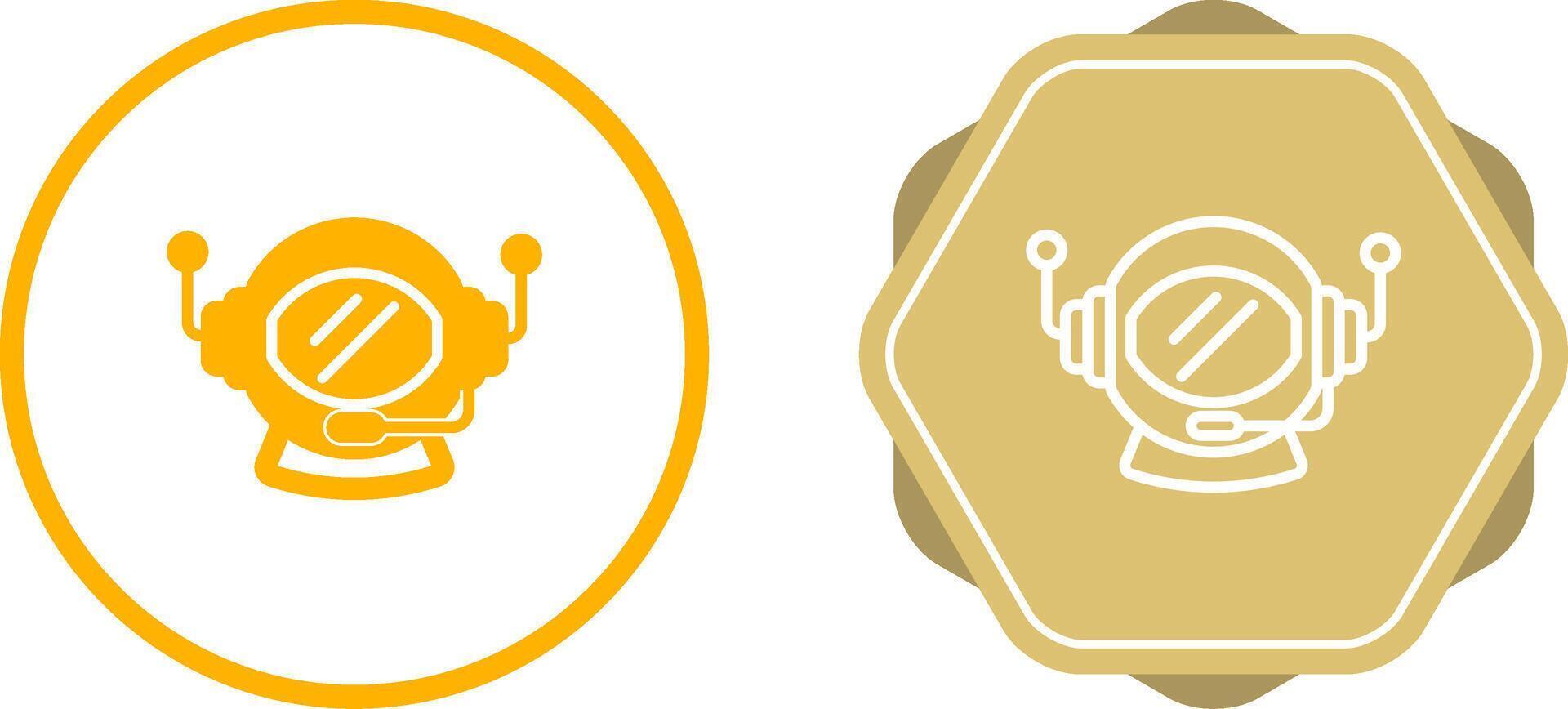 Astronaut Helmet Vector Icon