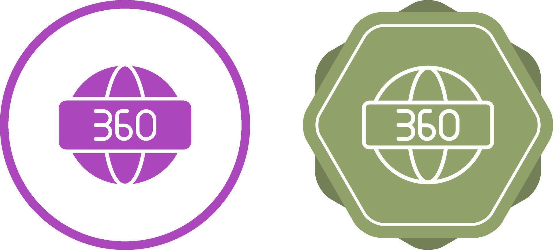 360 Degrees Vector Icon