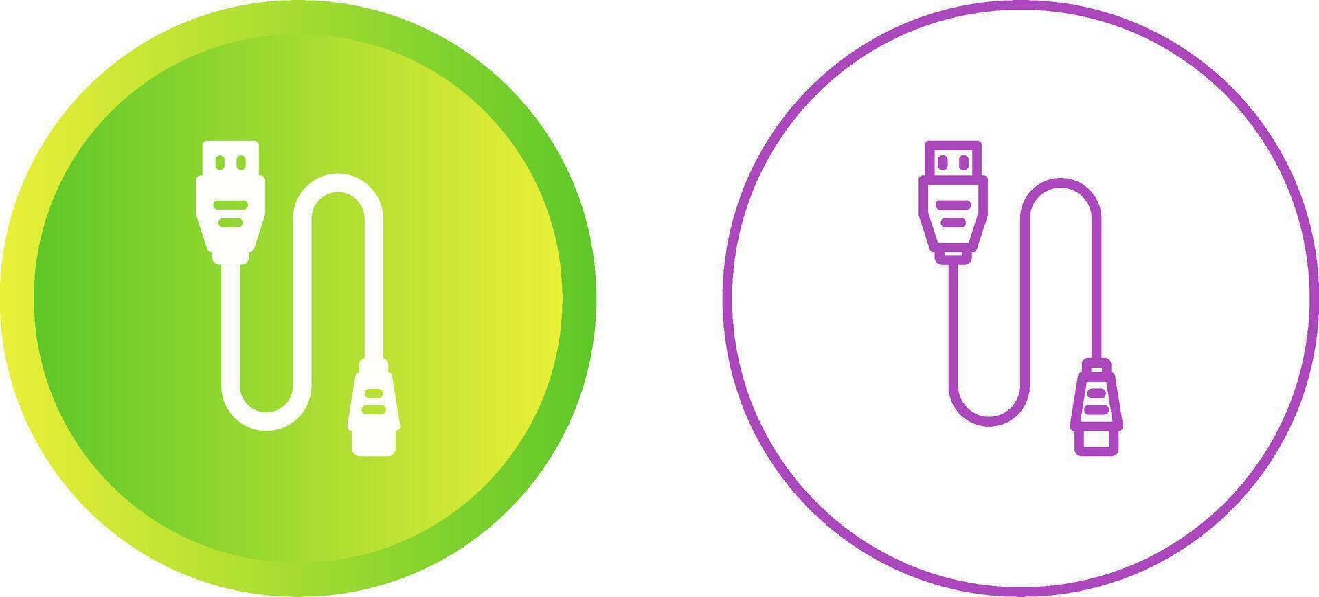 Printer Cable Vector Icon
