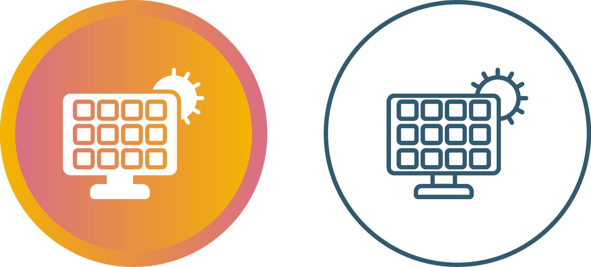 Solar panel charger Vector Icon