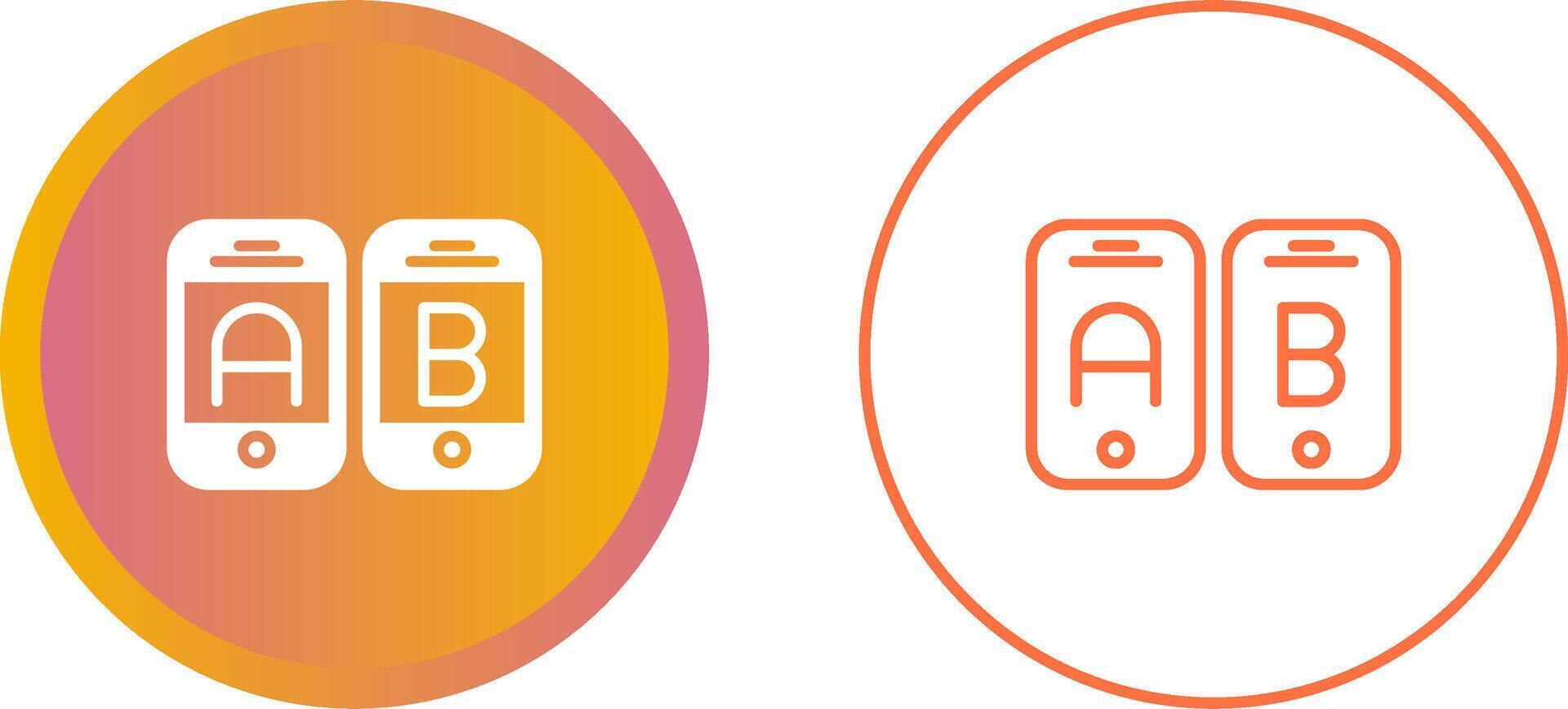 A B Testing Vector Icon