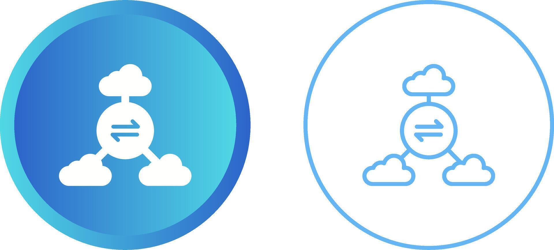 Multi-Cloud Vector Icon