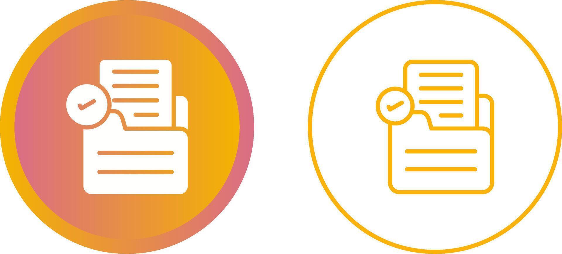 Document Check Vector Icon