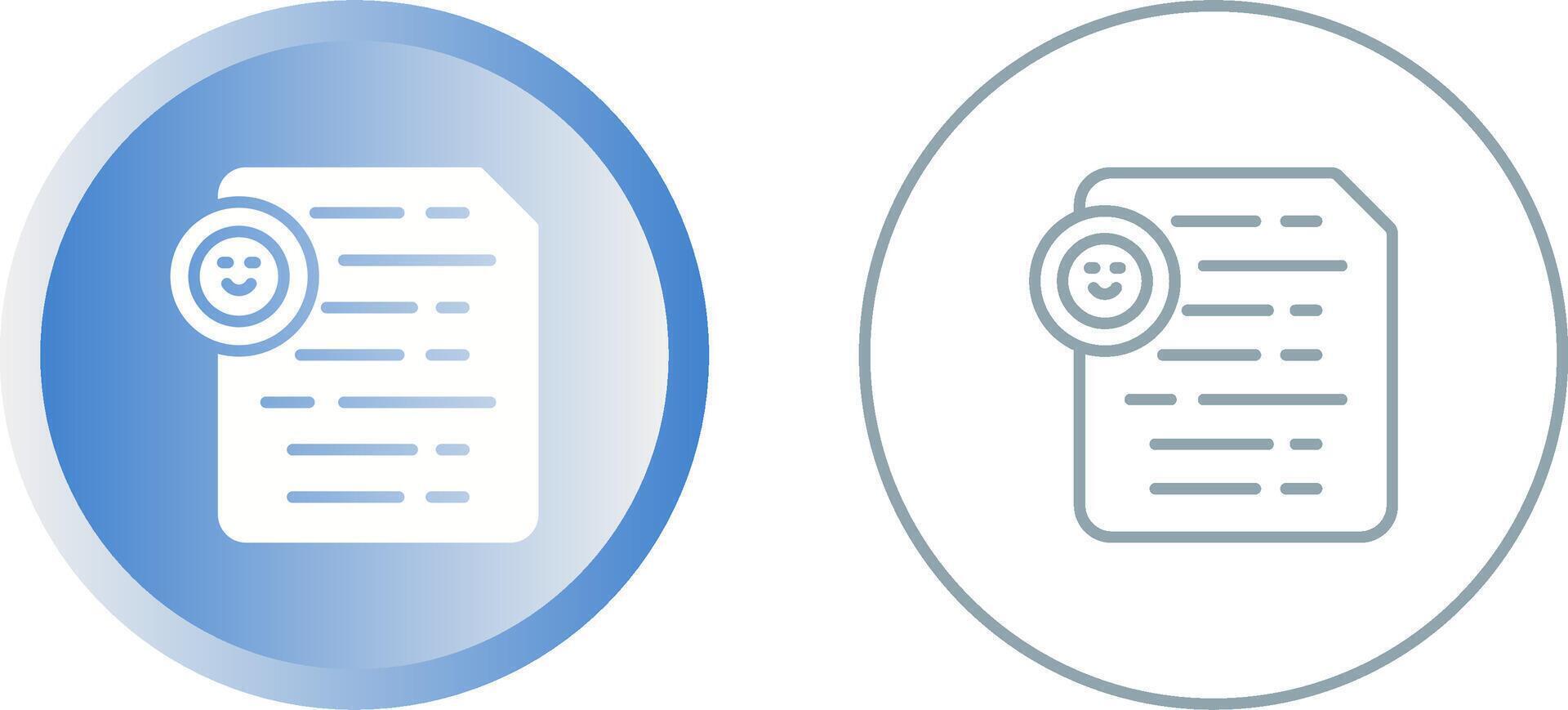 Document Insert Emoji Vector Icon